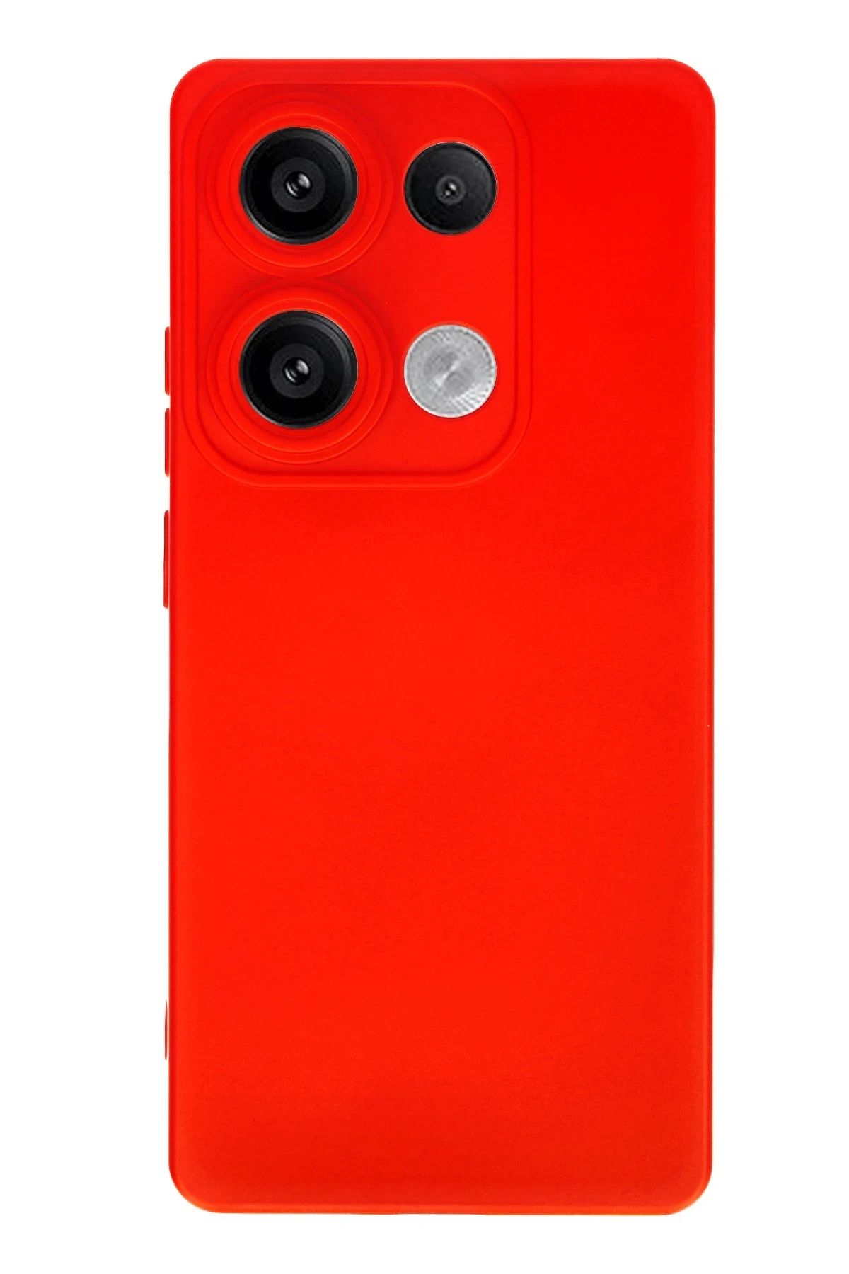 NewFace Xiaomi Redmi Note 13 4G Kılıf Nano içi Kadife Silikon - Kırmızı NRMSA