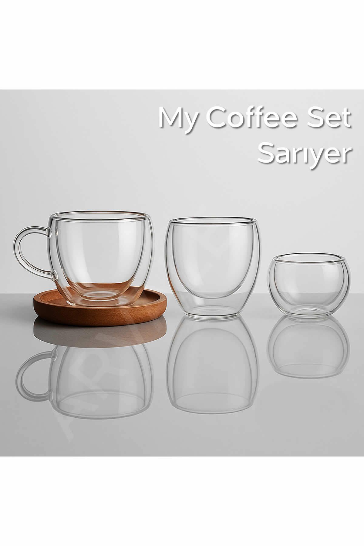 ARVALE 3'lü Espresso Kahve Seti 2 Kişilik | My Coffee Set - Sarıyer
