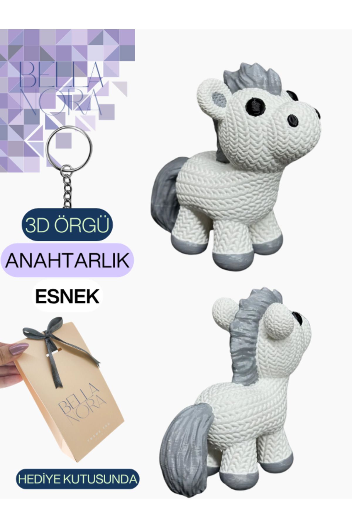 Bellanora Örgü Anahtarlık En Sevilen Animasyon Çizgi Film Hayvan Kahramanları Amigurumi Özel Hediye Kutusunda
