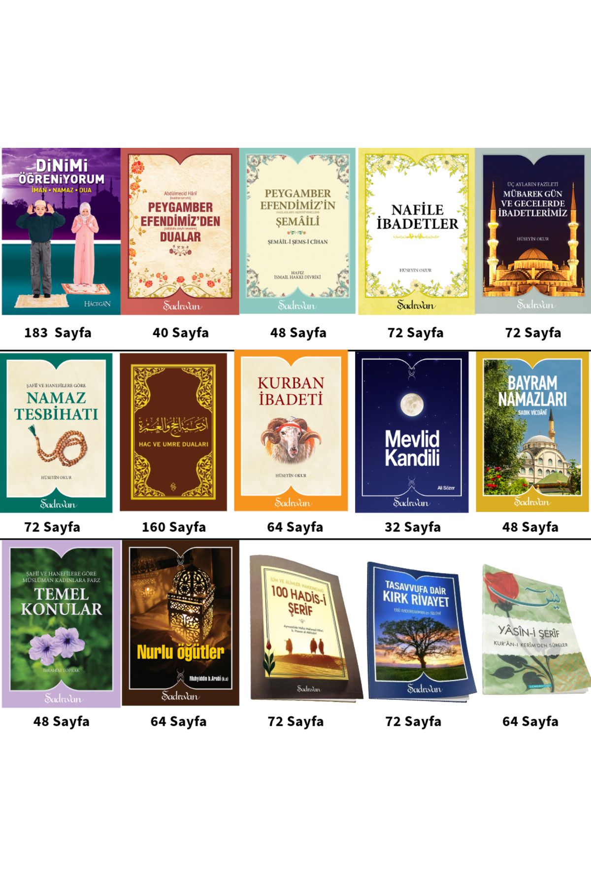 Şadırvan Yayınları Hadis, Dua, İbadet, Tesbihat - Cep Boy 15 Kitap