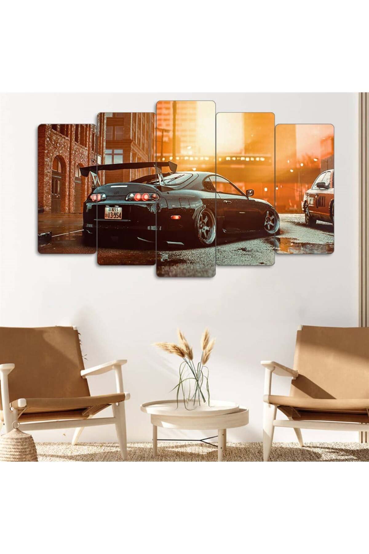 EVLOYA Toyota Supra MK4 - 5 Parçalı Araba Tablo