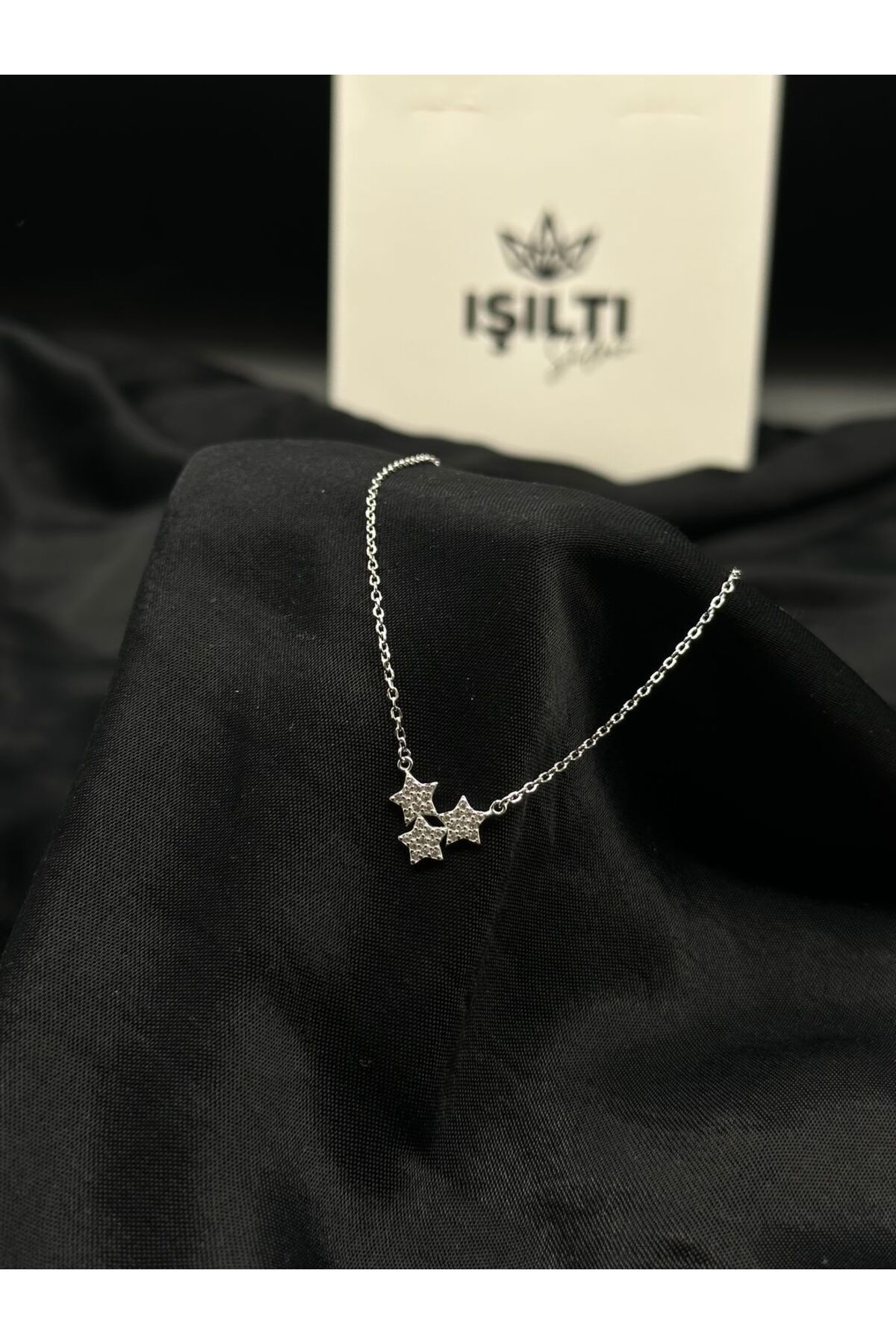 Işıltı Silver 925 Gümüş | Yıldız Üçlüsü Minimal Kolye