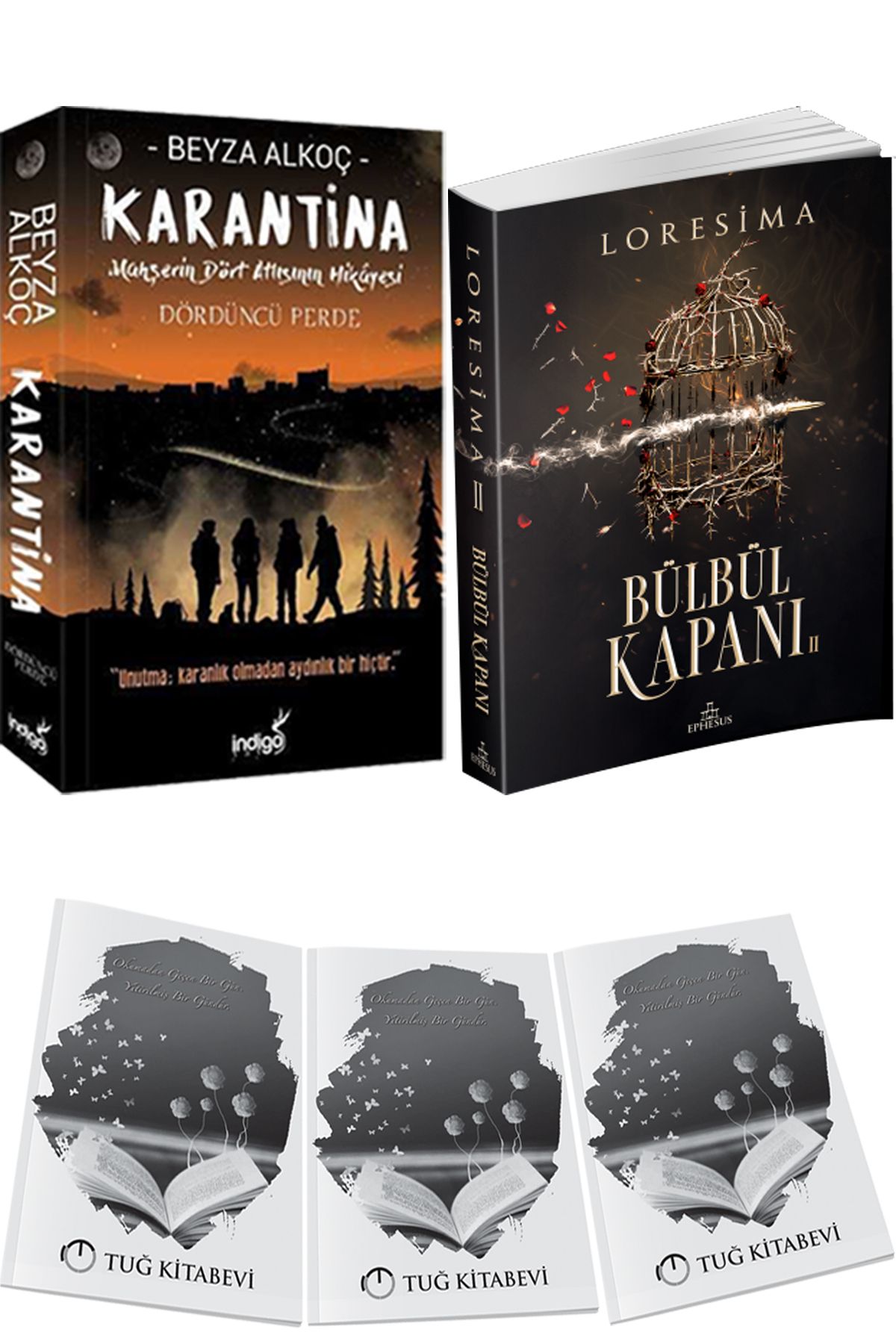 İndigo Kitap Karantina 4 Beyza Alkoç ve Bülbül Kapanı 2 + Hediyeli