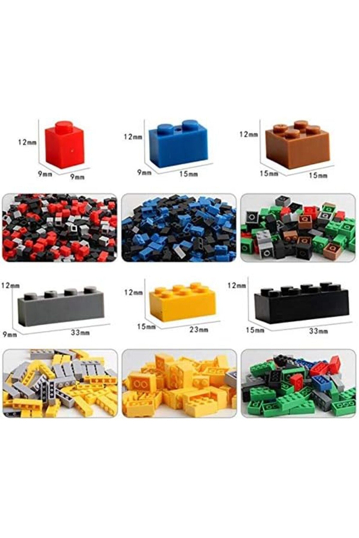 Yelajoy-1000-piece children's construction engineering building block toy set, free to build, various colors 4