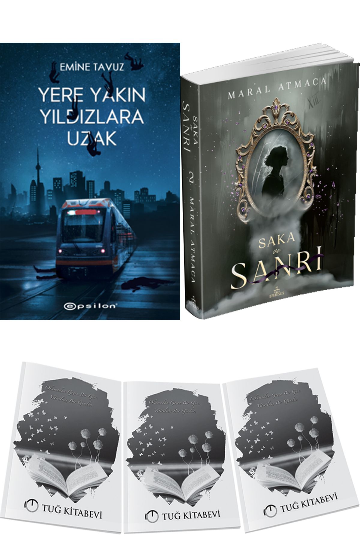 Epsilon Yayınevi Yere Yakın Yıldızlara Uzak ve Saka ve Sanrı 2 + Hediyeli
