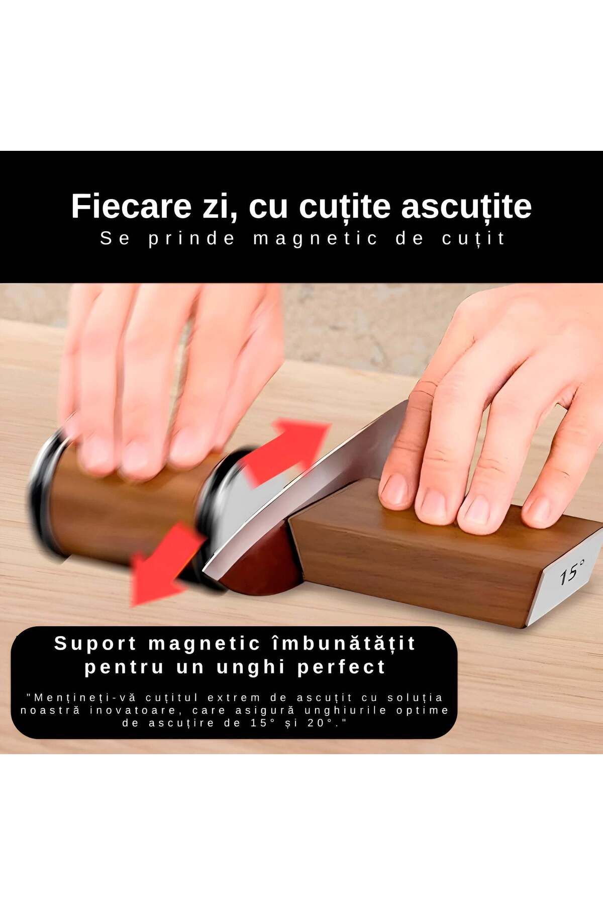 Köken-Knife Sharpening Kit With Rolling System, Diamond Sharpening Stone, 2 Angles 15°/20°, Wood 5