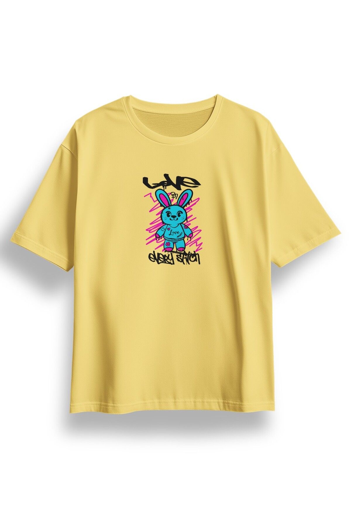 LUMARTA Oversize Every Stich Baskılı Tshirt