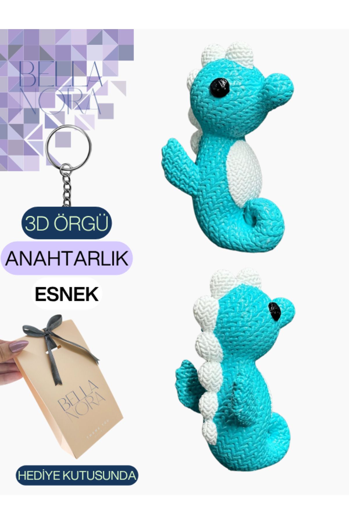 Bellanora Örgü Anahtarlık En Sevilen Animasyon Çizgi Film Hayvan Kahramanları Amigurumi Özel Hediye Kutusunda