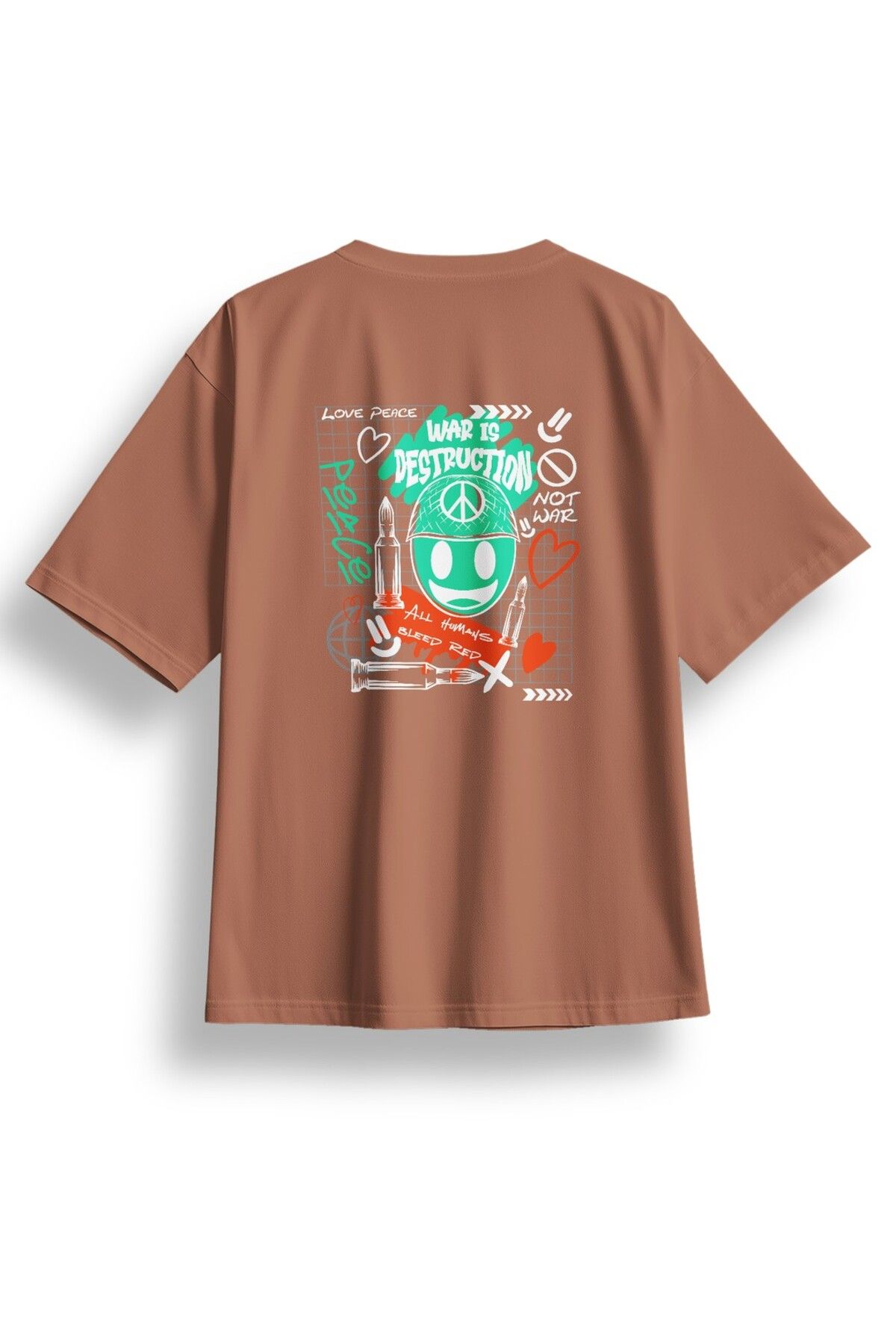 LUMARTA Oversize Destruction Baskılı Tshirt