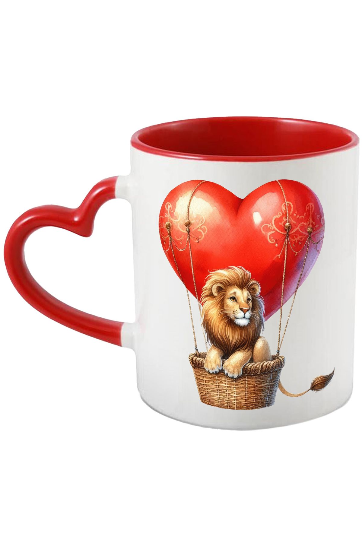 StoryGift Romania Cana Cu Scena Nasterii Domnului Cu Mesajul "happy Birthday, Jesus", Craciun Feri, Cu Maner Inim Stg - One Size