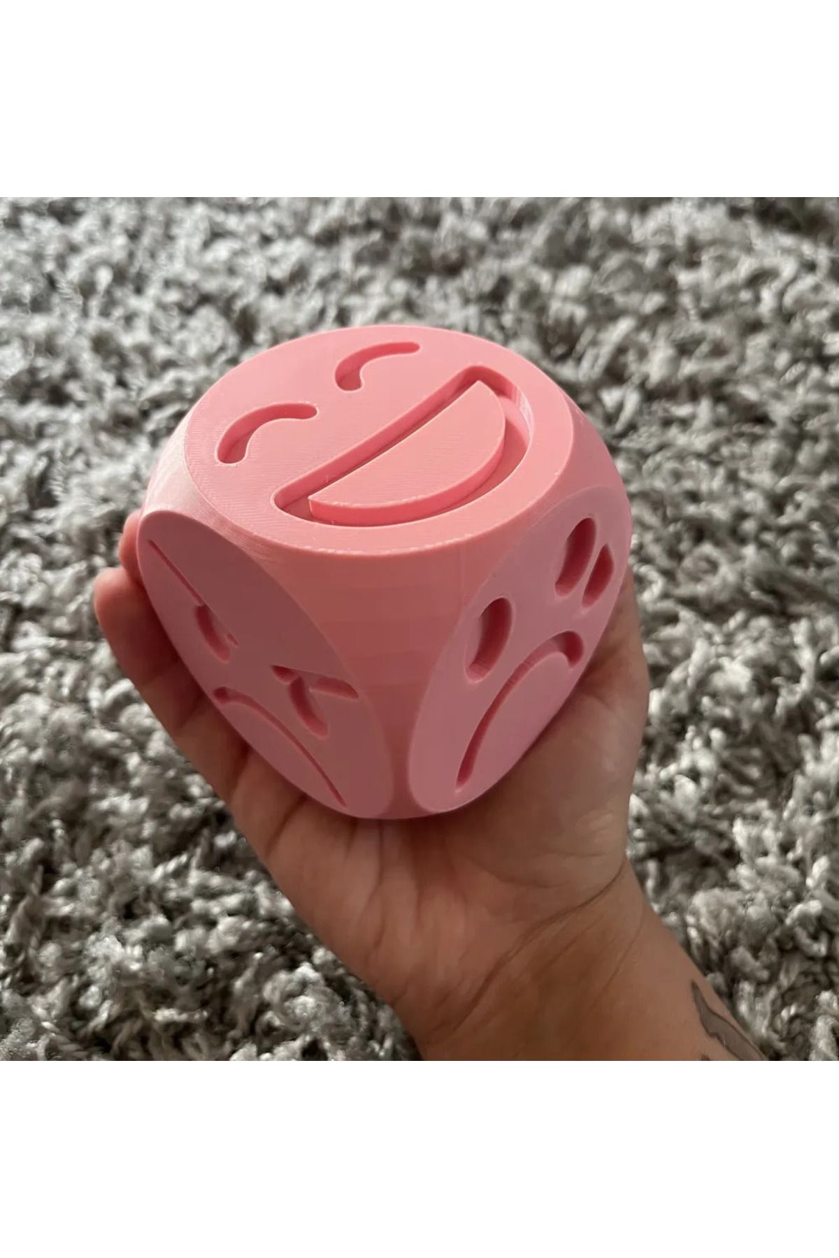 ERT06 Duygu İfadeli Dev Emoji Zarı – 7.5x7.5 cm – “Bugün Hangi Ruh Halindeyim?” Oyunu