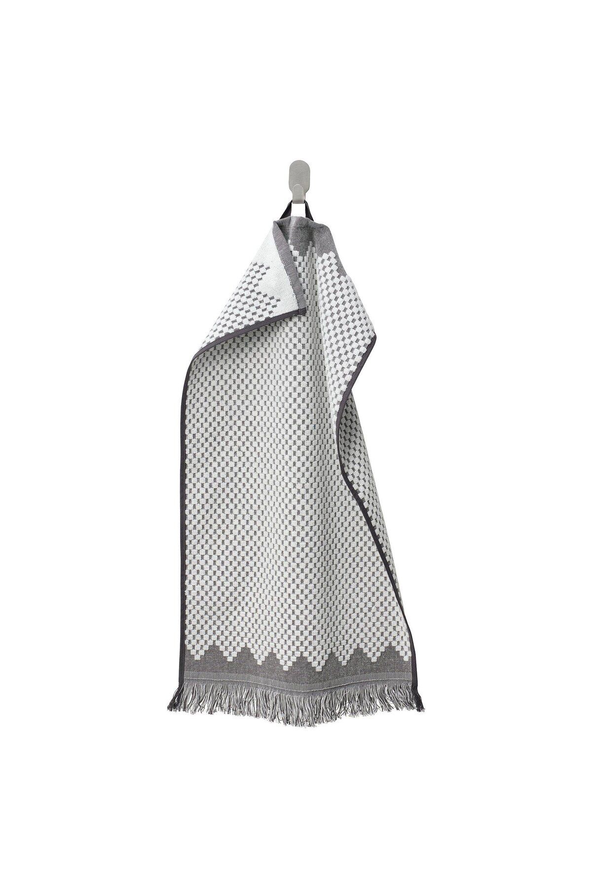 IKEA Fjallstarr El Havlusu Beyaz-Gri 40x70 Cm