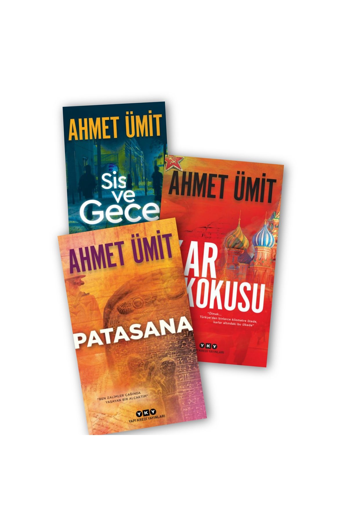Yapı Kredi Yayınları Sis ve Gece - Kar Kokusu - Patasana Ahmet Ümit 3 lü Set