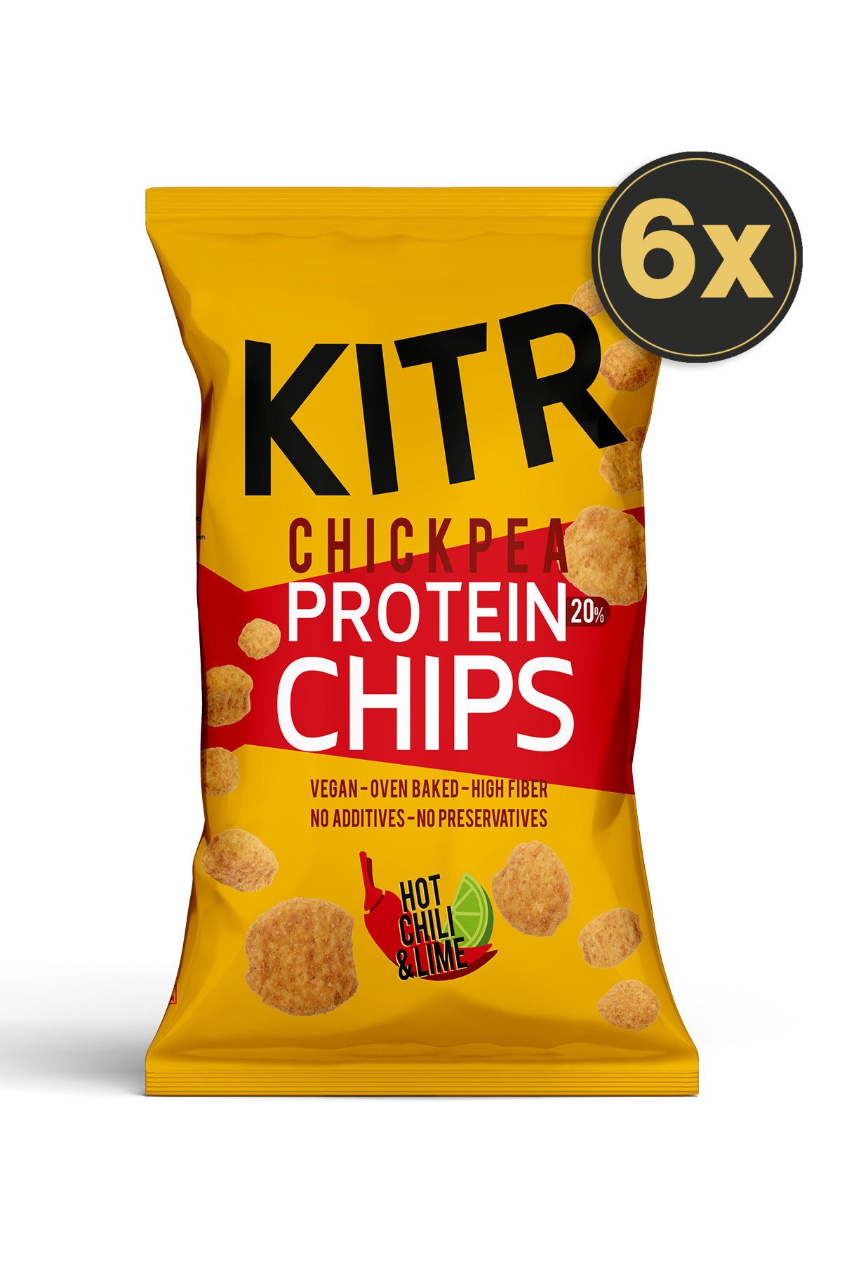 KITR 6'lı Acı Biber Ve Lime Çeşnili Yüksek Proteinli Nohut Cipsi 6x50g