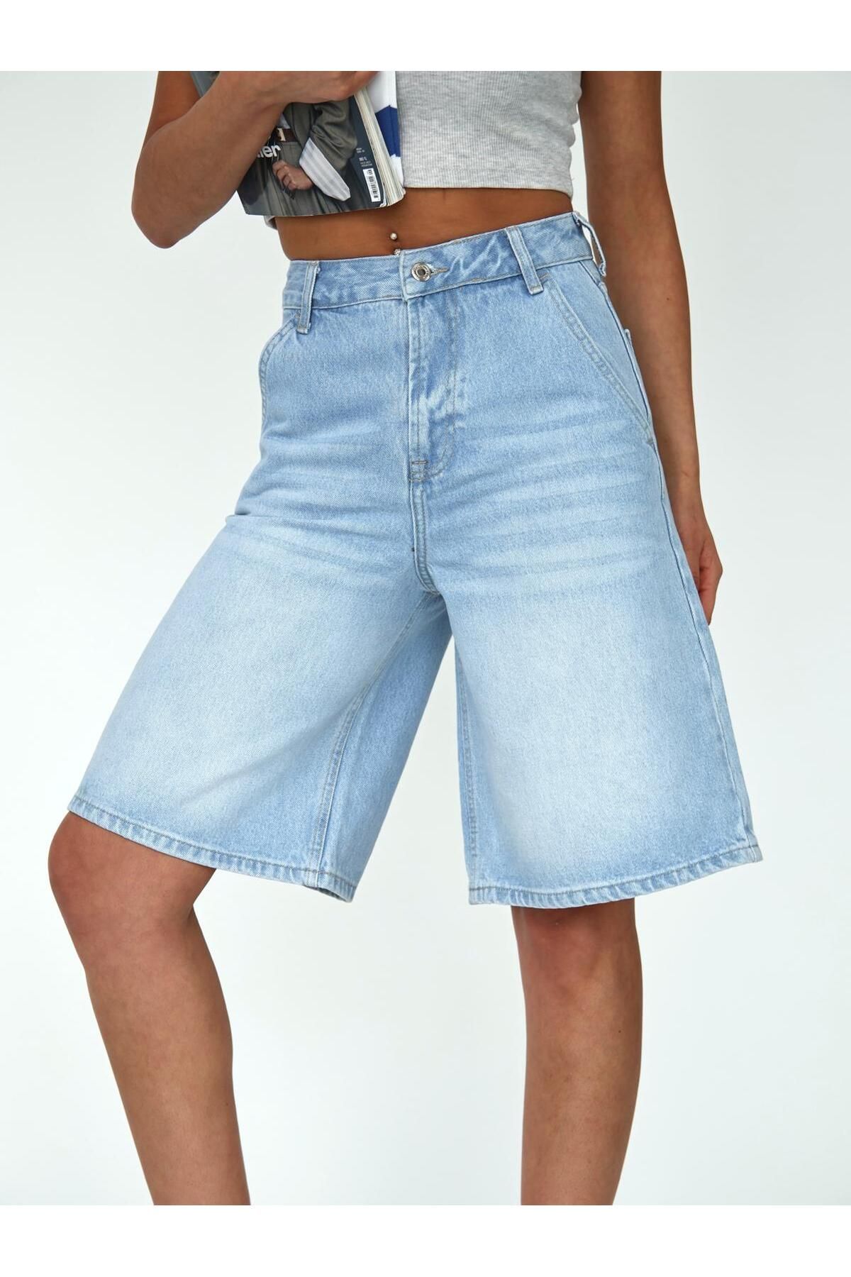 Zeo Basic-Ice Wash Bermuda Shorts 5