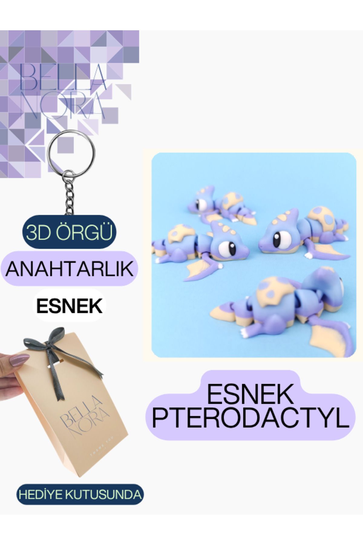 Bellanora Örgü Anahtarlık En Sevilen Animasyon Çizgi Film Hayvan Kahramanları Amigurumi Özel Hediye Kutusunda