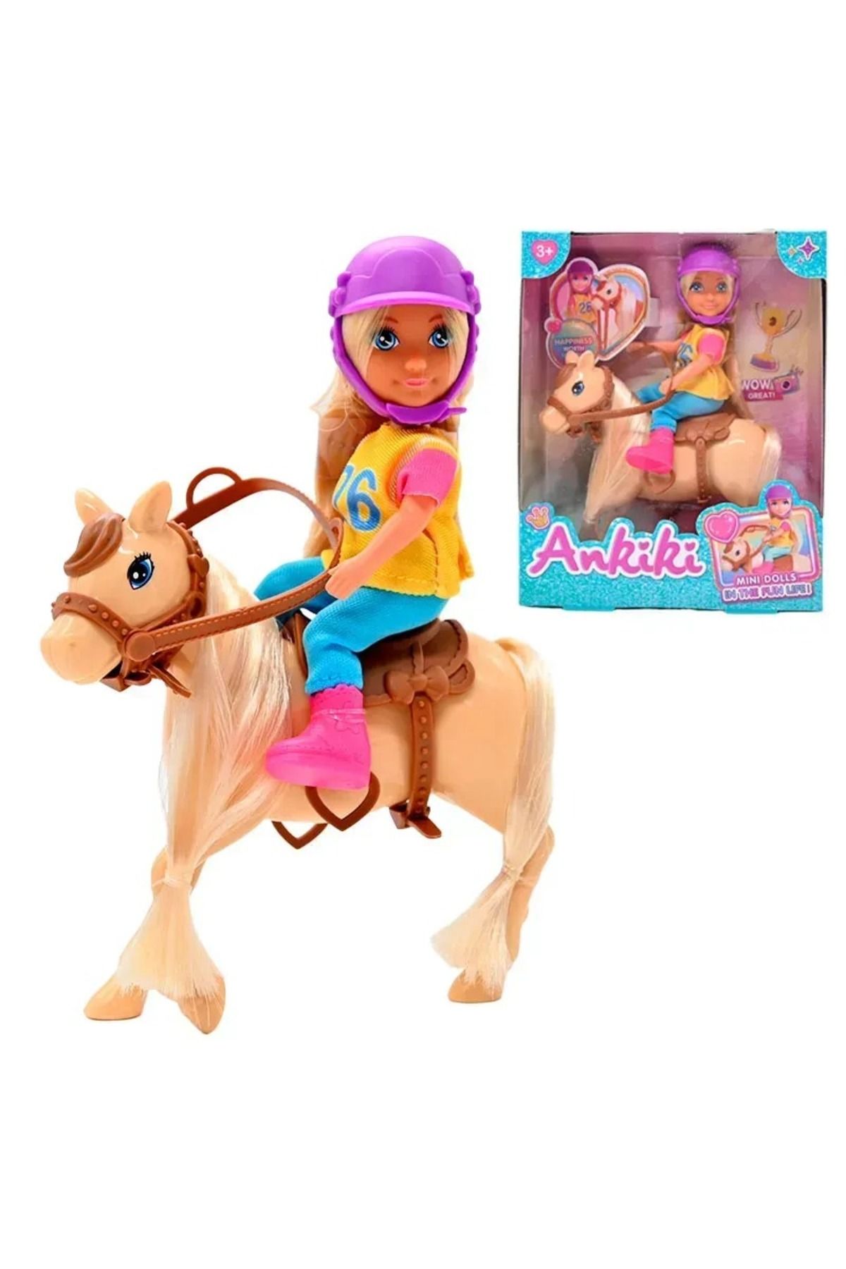 OYUNCAK STORE Kaliteli Ankiki Binici Bebek Model Atlı Bebek