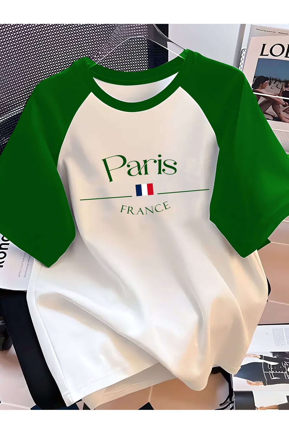 SELF CONTROL Unisex Terletmez Dayanıklı T-Shirt | Paris Yazı Tasarım Baskılı Nefti Reglan Kol