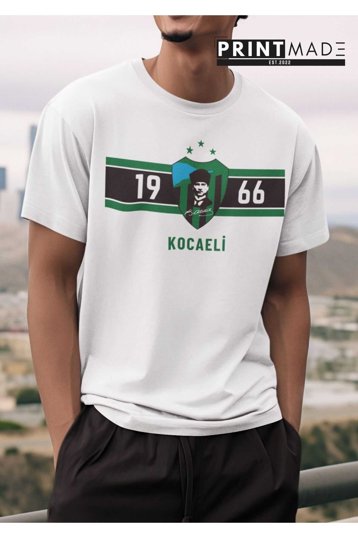 printtmade KS-ATATÜRK Bisiklet Yaka Yüksek Kalite Baskılı T-Shirt