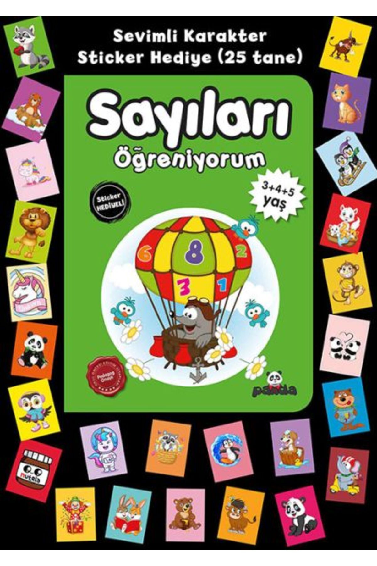 Beyaz Panda Yayınları Stickerlı 3+4+5 Yaş Sayıları Öğreniyorum