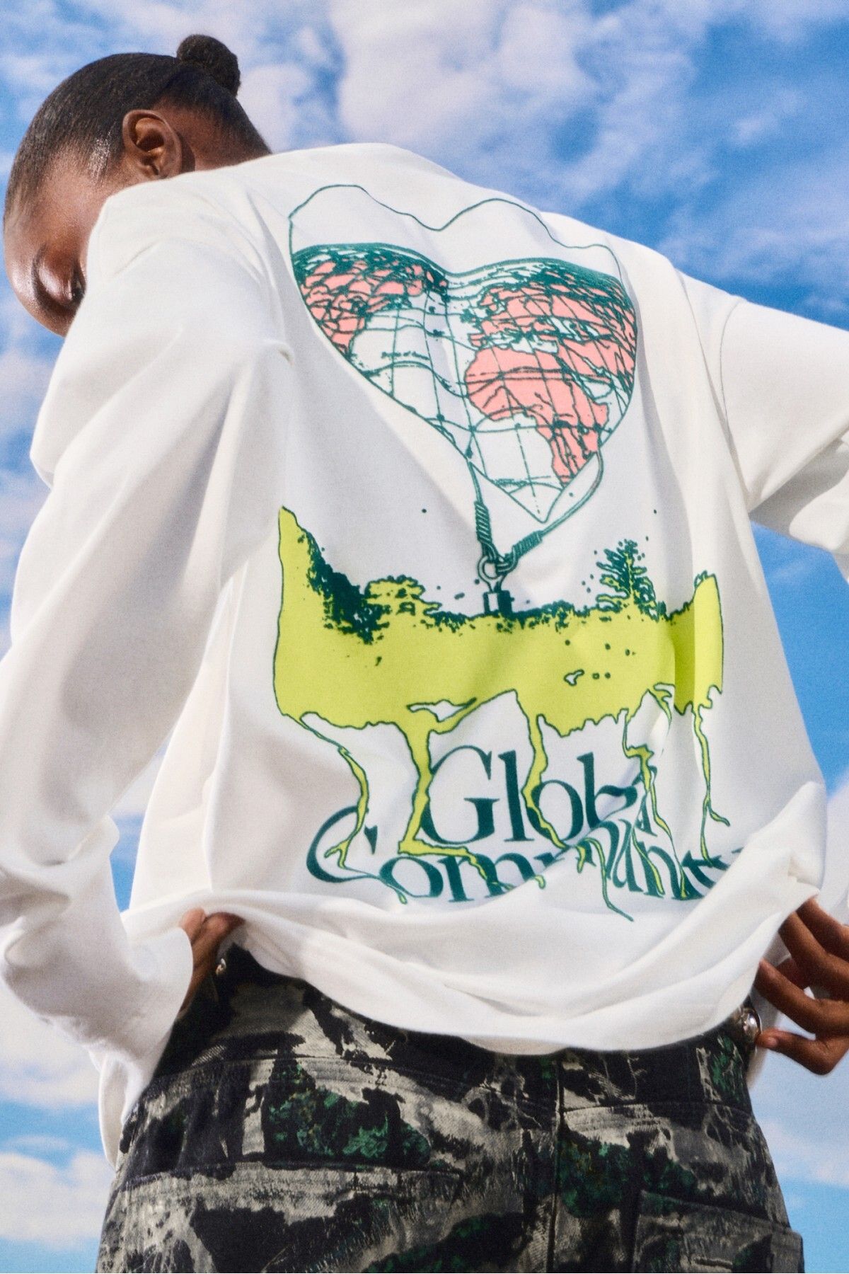 Pull & Bear STWD Global Community baskılı t-shirt