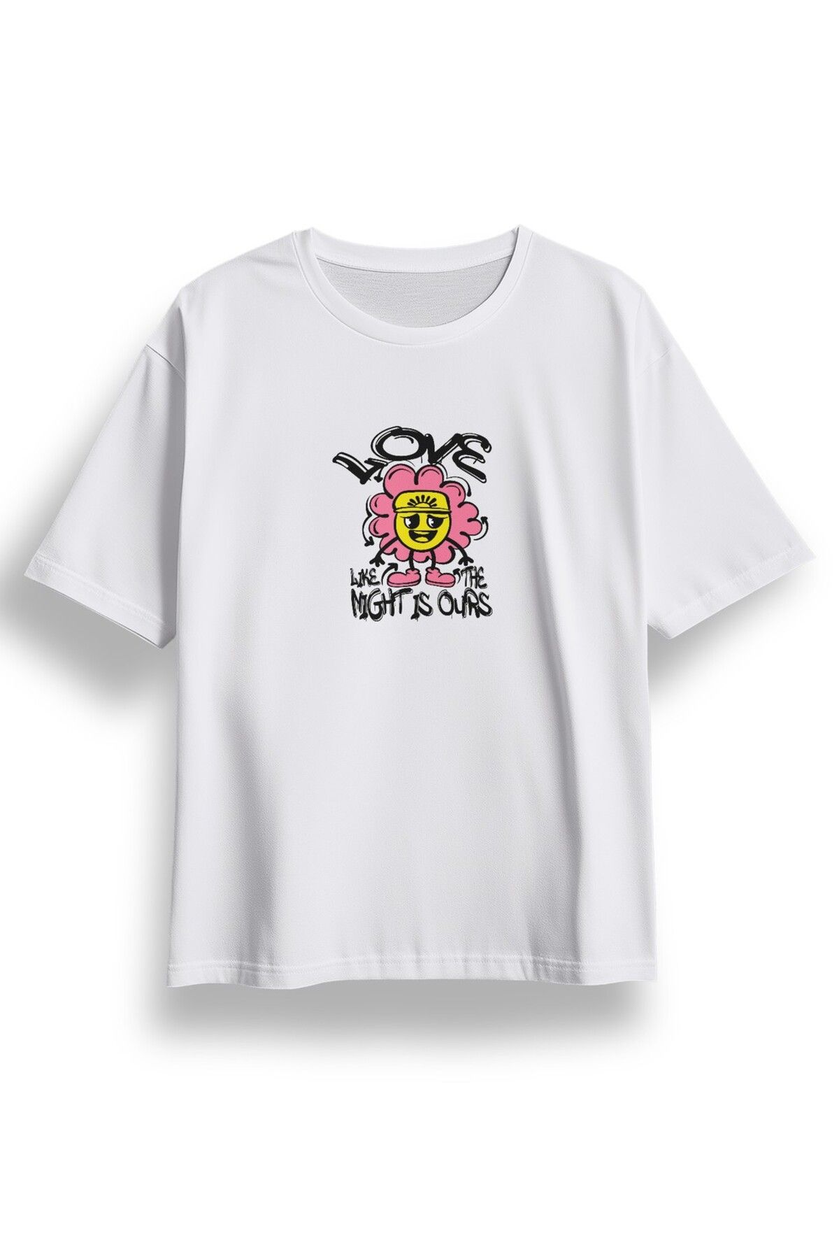 LUMARTA Oversize Like Flower Baskılı Tshirt
