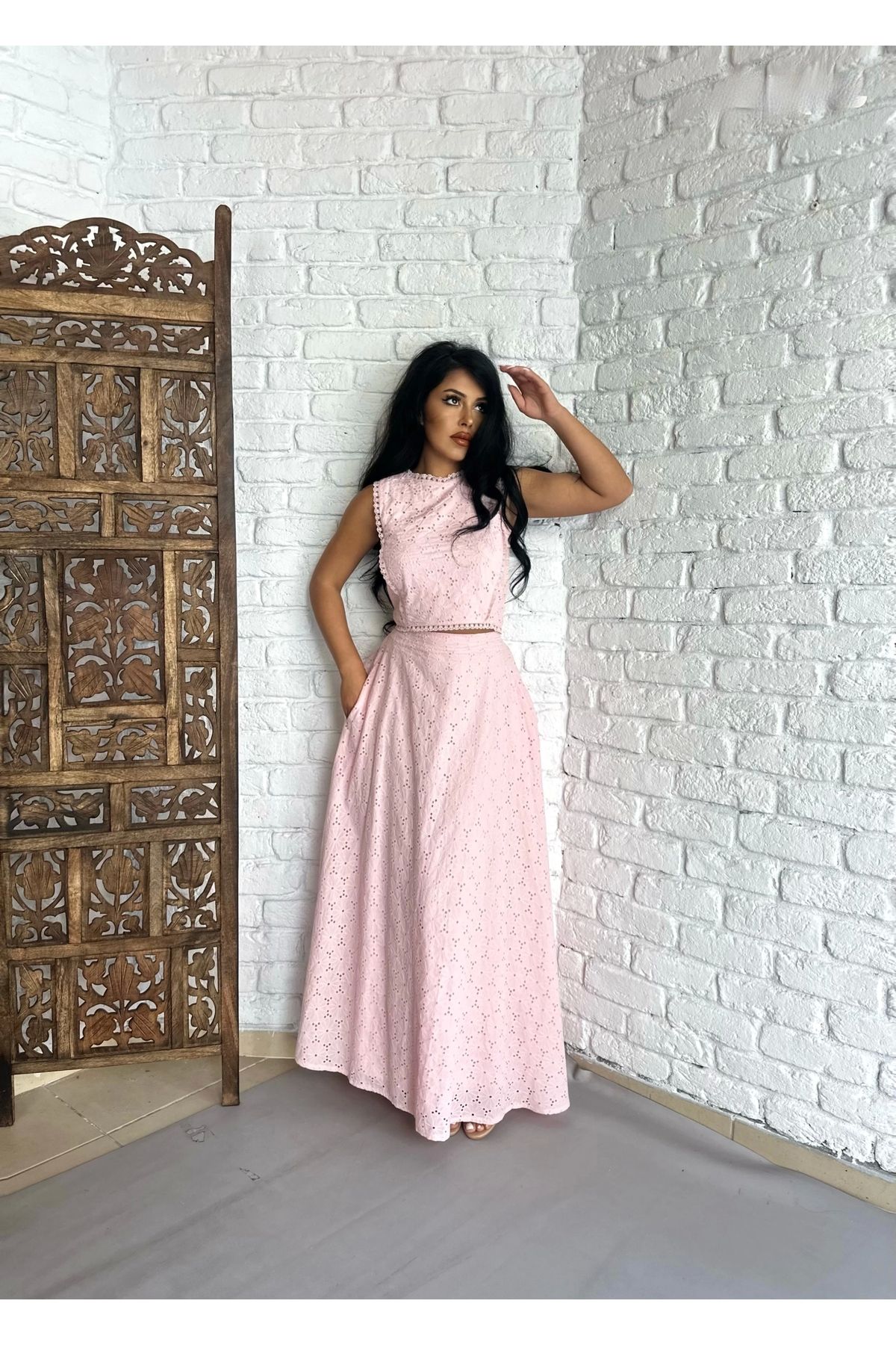moneta boutique Kadın Özel Tasarım Bluz Ve Etek Fisto Takım