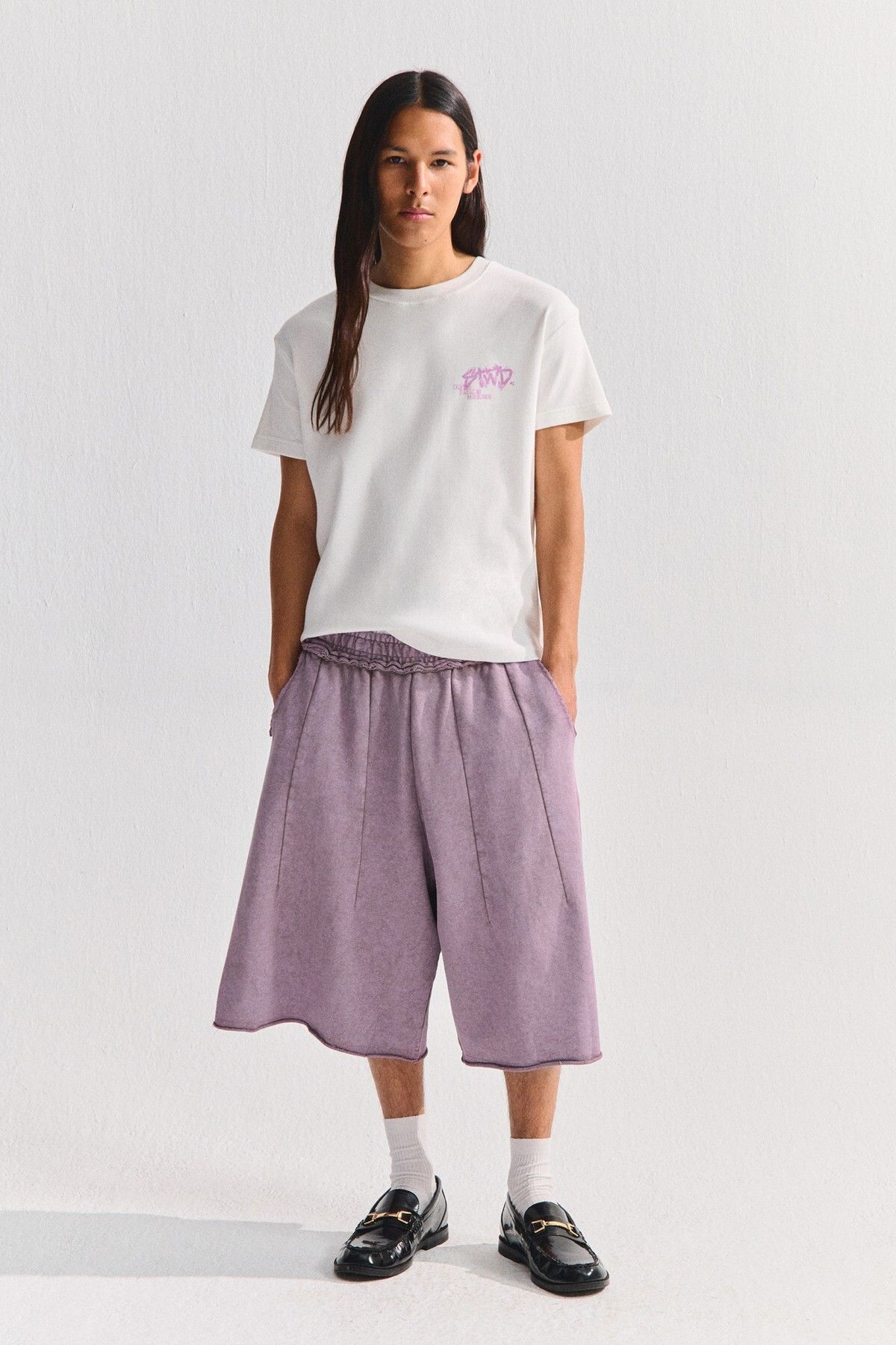 Pull & Bear STWD grafik baskılı beyaz t-shirt