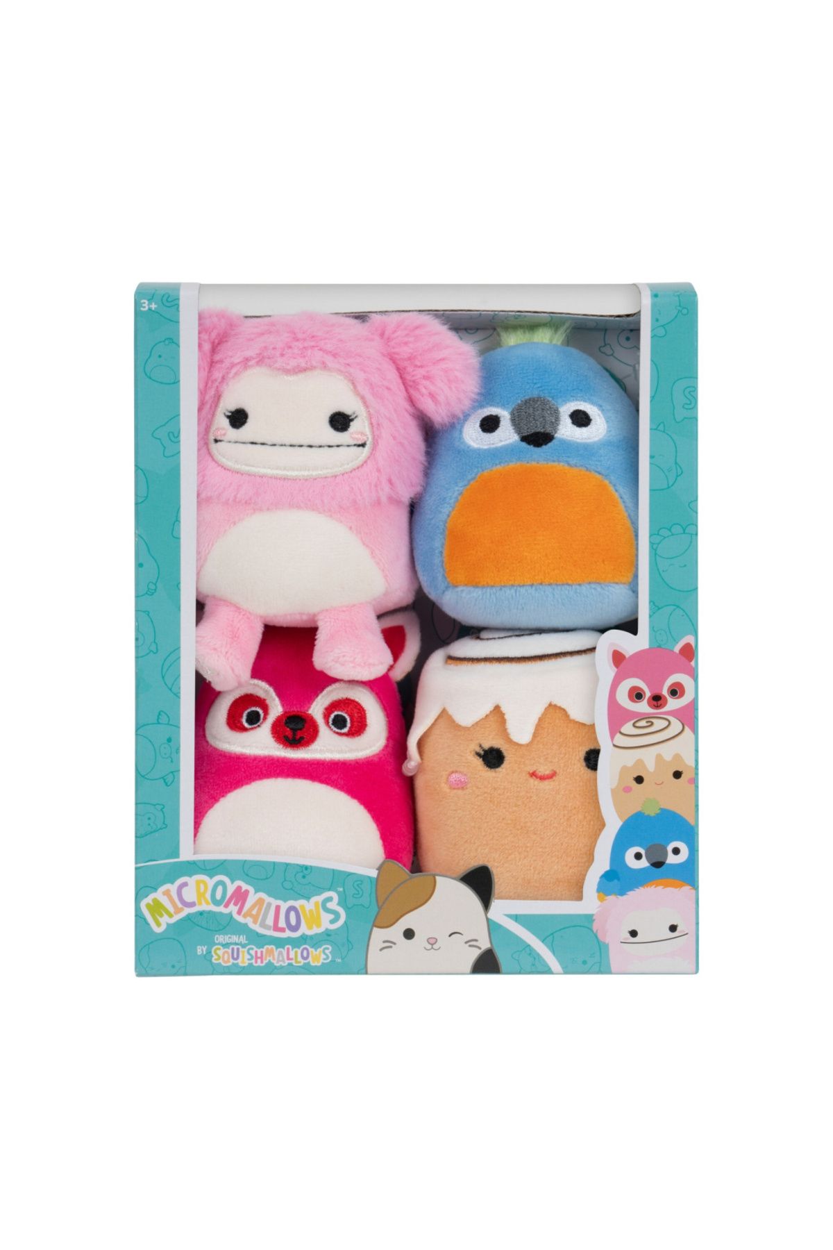 Squishmallows-Set of 4 squishy Micromallows Squishmallows, 6cm, multicolored 3