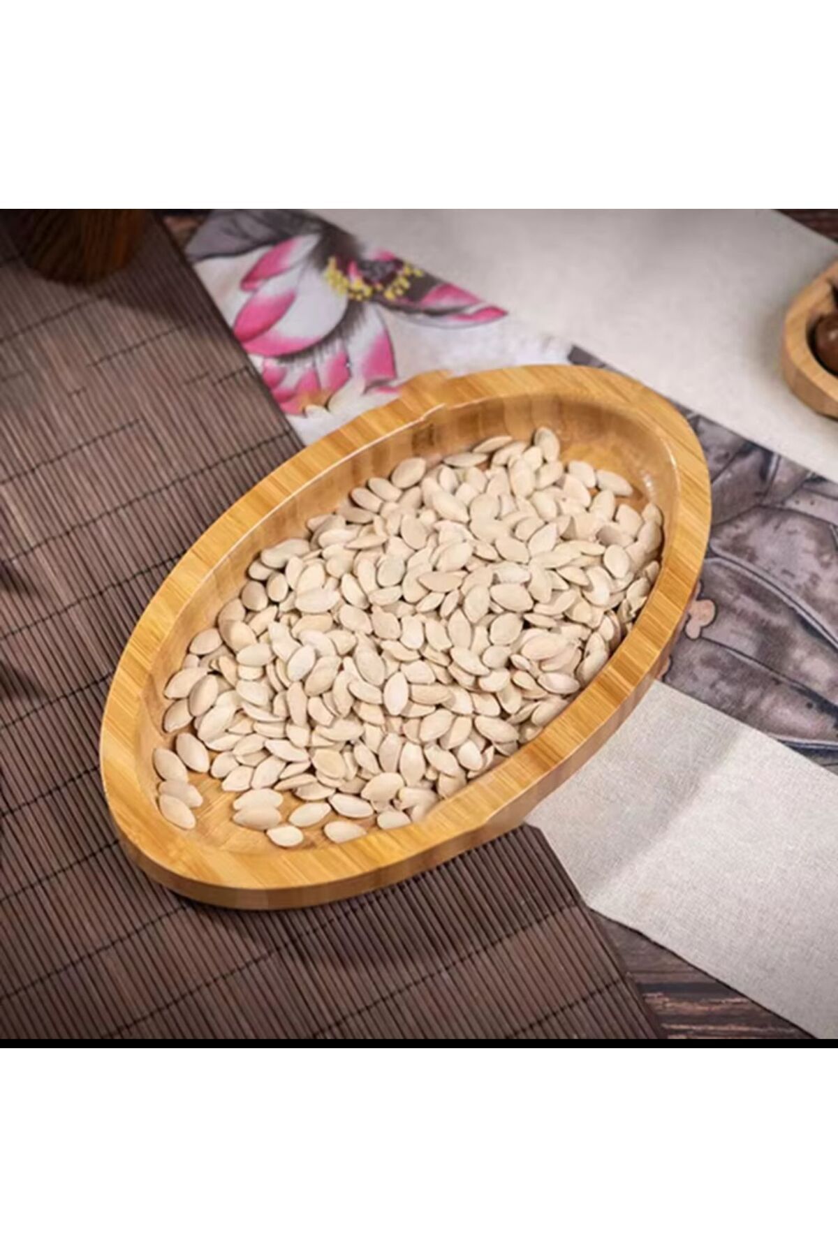 YDGR Oval Bambu Ahşap Pasta Kahvaltı Servis Sunum Tabağı 20 cm