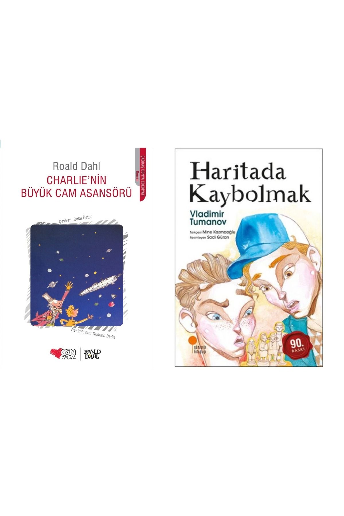 Günışığı Kitaplığı Charlie'nin Büyük C am Asansörü & Haritada Kaybolmak ( 2 Li Set )