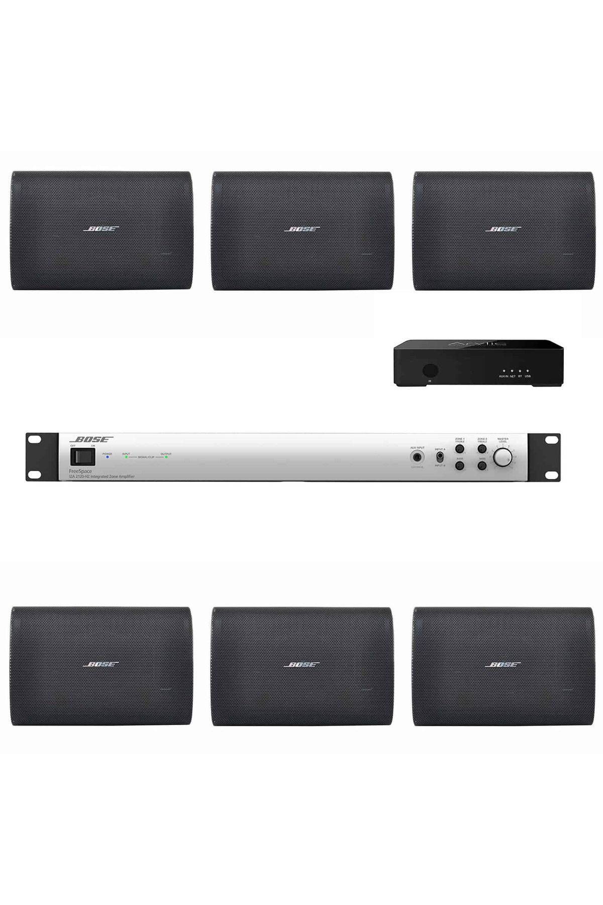 Bose-Bose Professional Freespace FS4SE system, Internet Radio Wifi, 6 black speakers inside and out 1