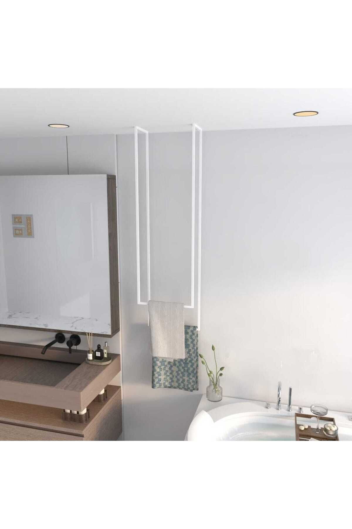 Nindes Dekoratif Metal Banyo Düzenleyici - Metal Açık Havluluk - Metal Organizer - 13