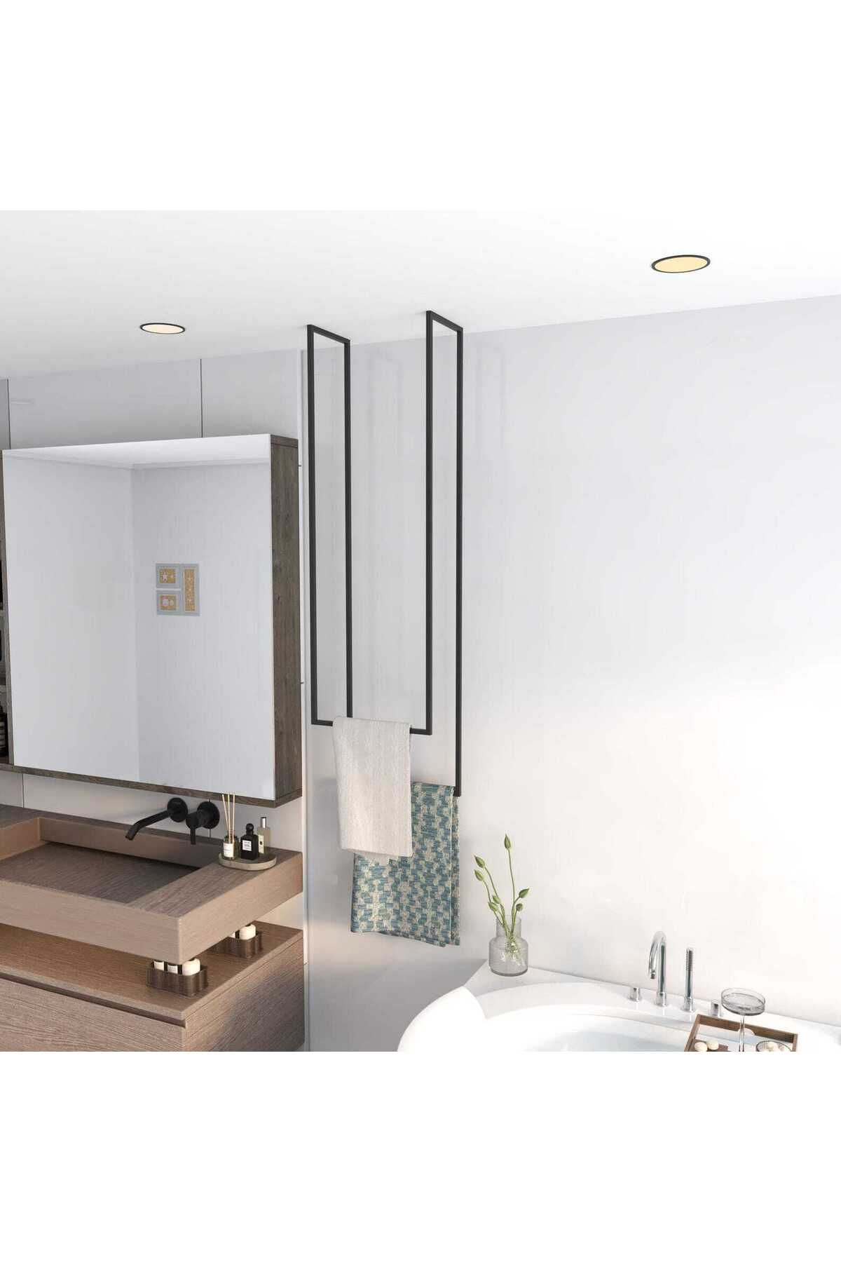 Nindes Dekoratif Metal Banyo Düzenleyici - Metal Açık Havluluk - Metal Organizer - 12