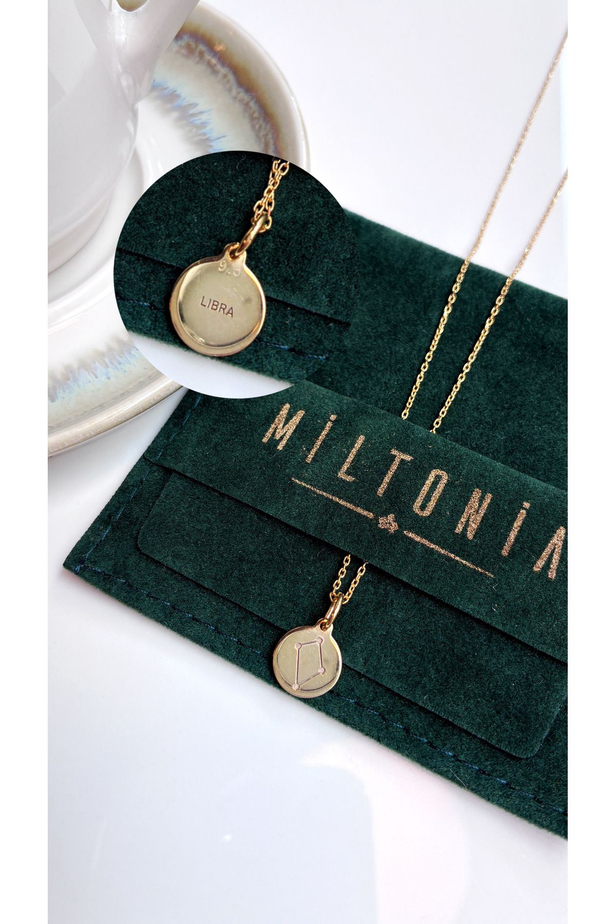 Miltonia 925s Terazi Burcu Yıldız Haritası Gümüş Kolye