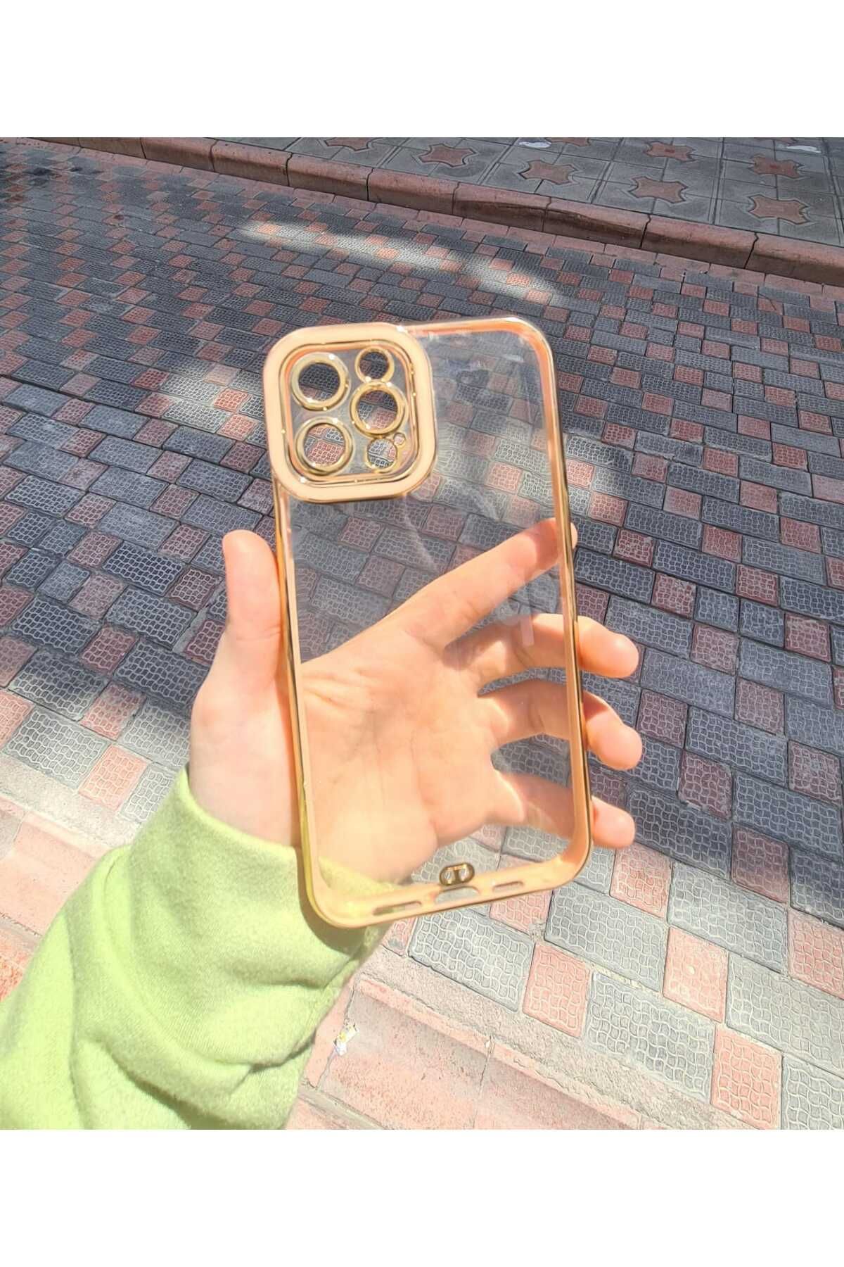 CEP-HANE Apple İphone 12 Pro Max Lazer Lens Kamera Çerçeveli Kılıf