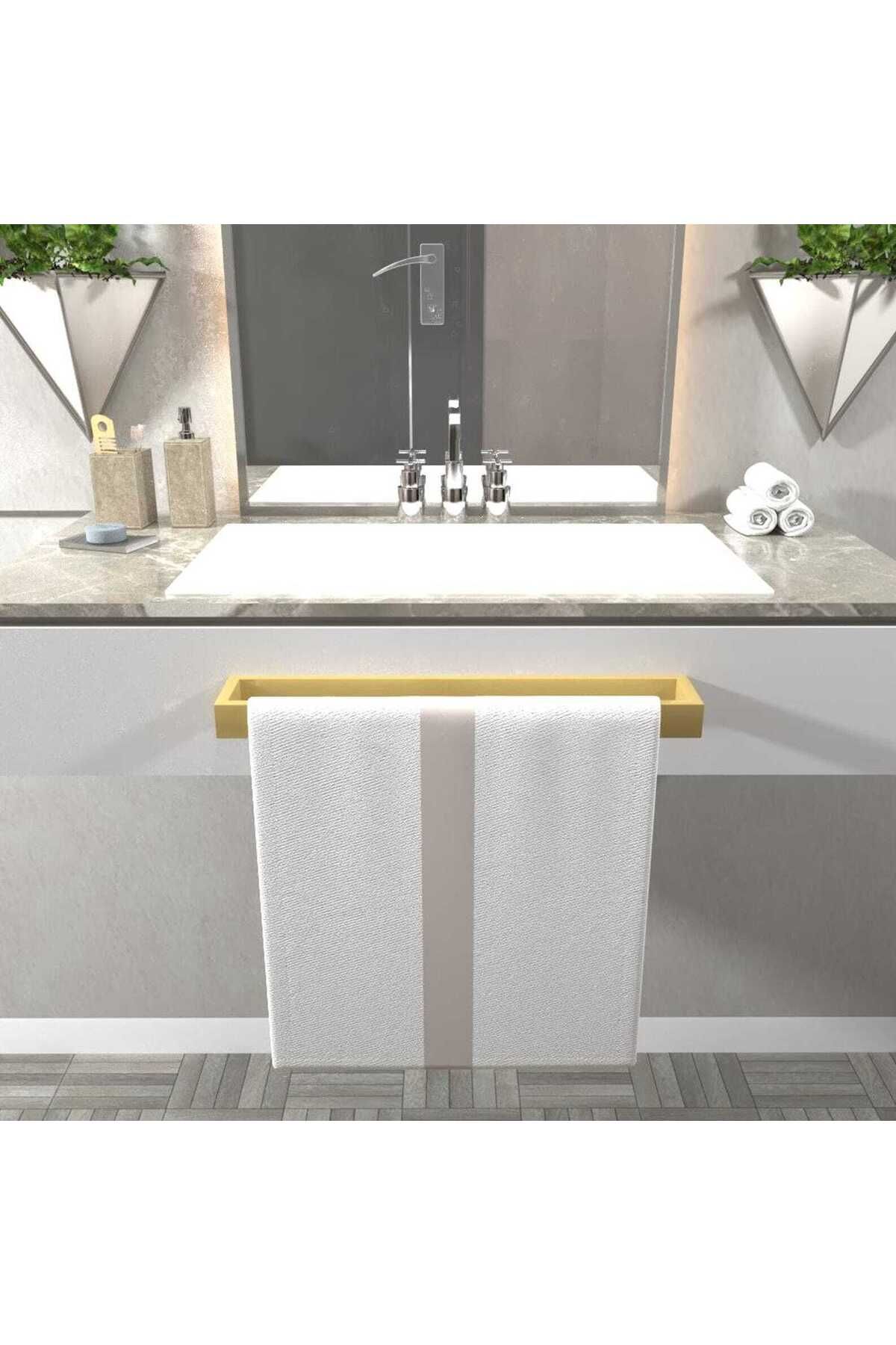 Nindes Dekoratif Metal Banyo Düzenleyici - Metal Açık Havluluk - Metal Organizer - 34