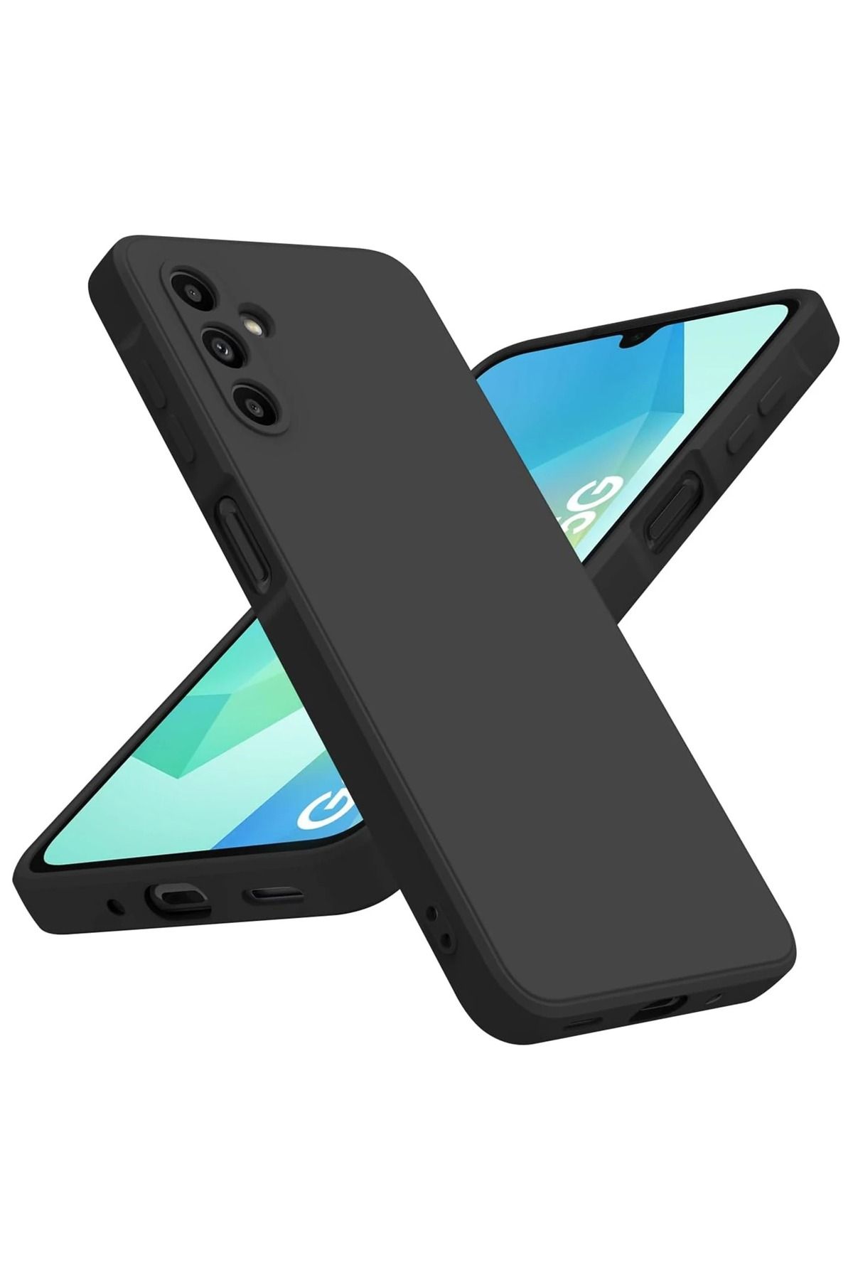 ERMER Samsung Galaxy A03 İçin Siyah Lansman Kılıf İçi Kadife Yumuşak Silinebilir Kılıf Kapak