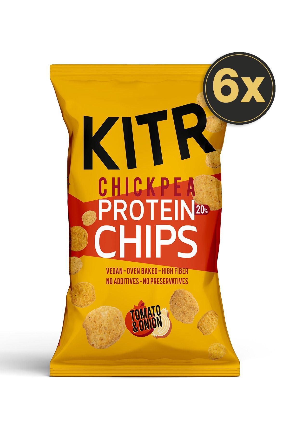 KITR 6'lı Domates Ve Soğan Çeşnili Yüksek Proteinli Nohut Cipsi 6x50g
