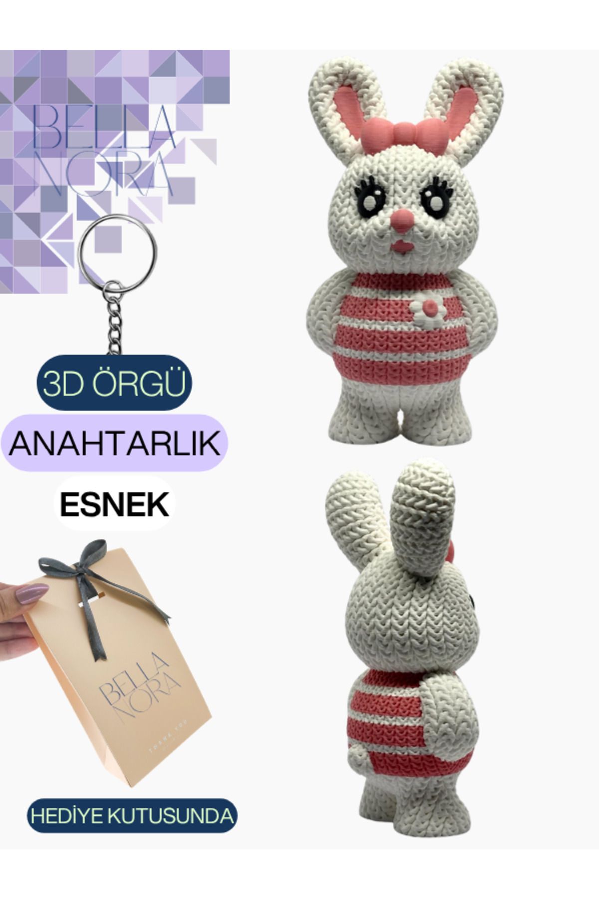 Bellanora Örgü Anahtarlık En Sevilen Animasyon Çizgi Film Hayvan Kahramanları Amigurumi Özel Hediye Kutusunda