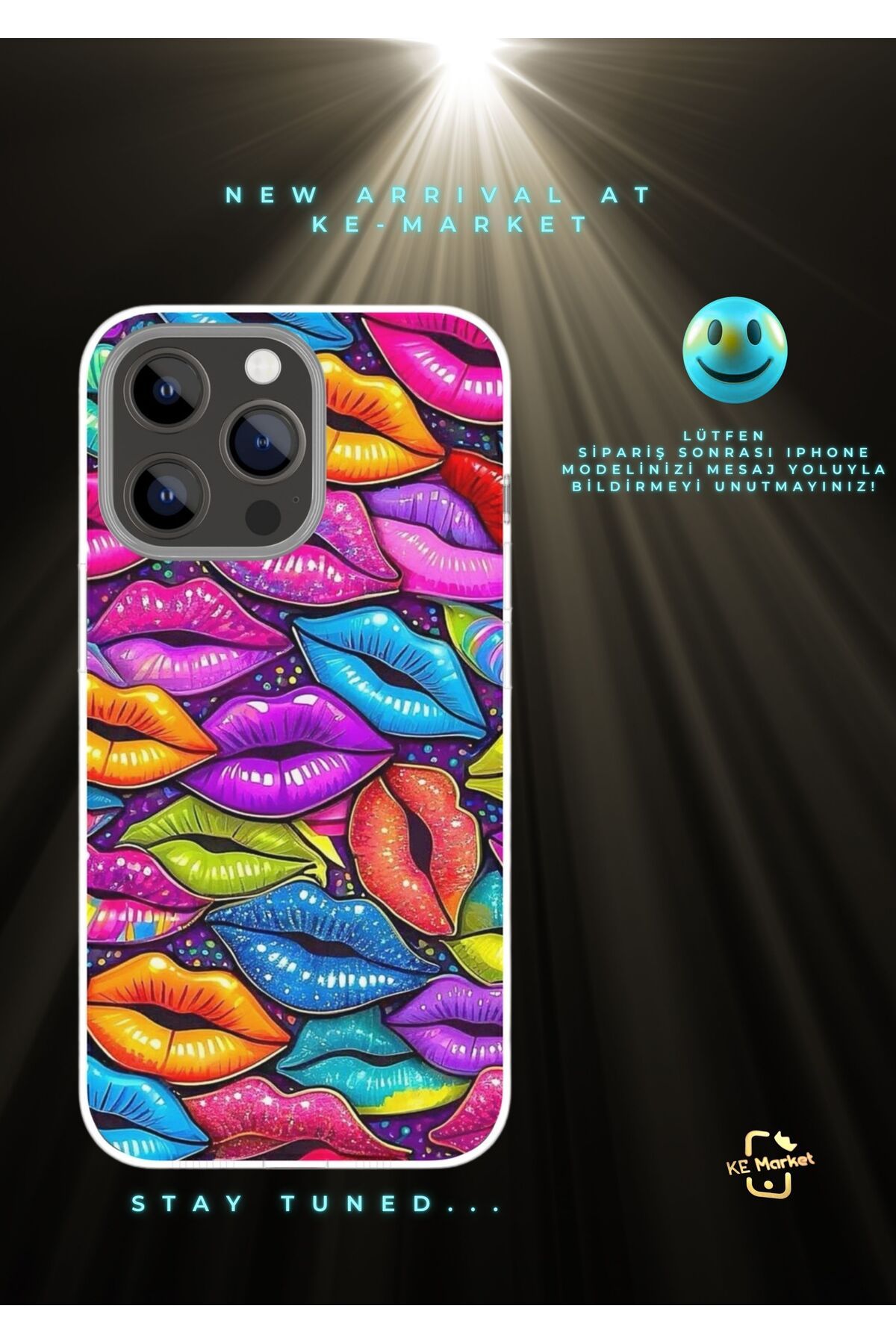 SOFTCASE Colours Series Iphone Tasarım Kılıf (LÜTFEN MESAJ YOLUYLA TELEFON MODELİNİZİ YAZINIZ)