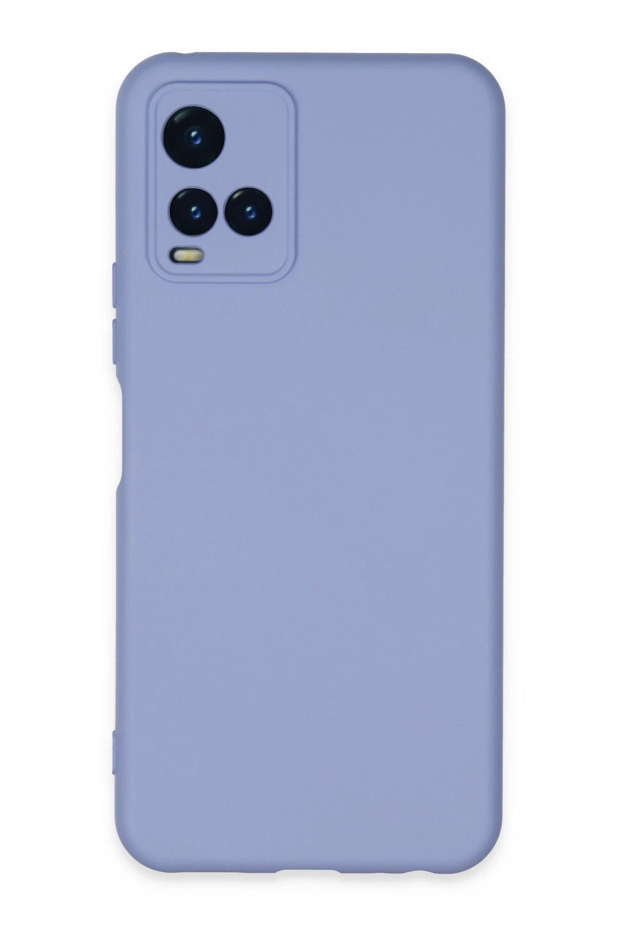 NewFace Vivo Y21S Kılıf Nano içi Kadife Silikon - Lila GLSTD
