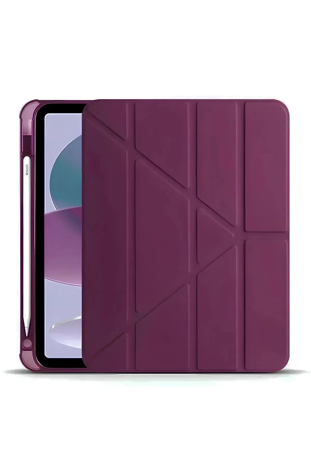 Nezih Case Ipad Air 3 Uyumlu 10.5'' Kalem Bölmeli Katlanabilen 360 Koruma Standlı Yumuşak Akıllı Silikon Kılıf