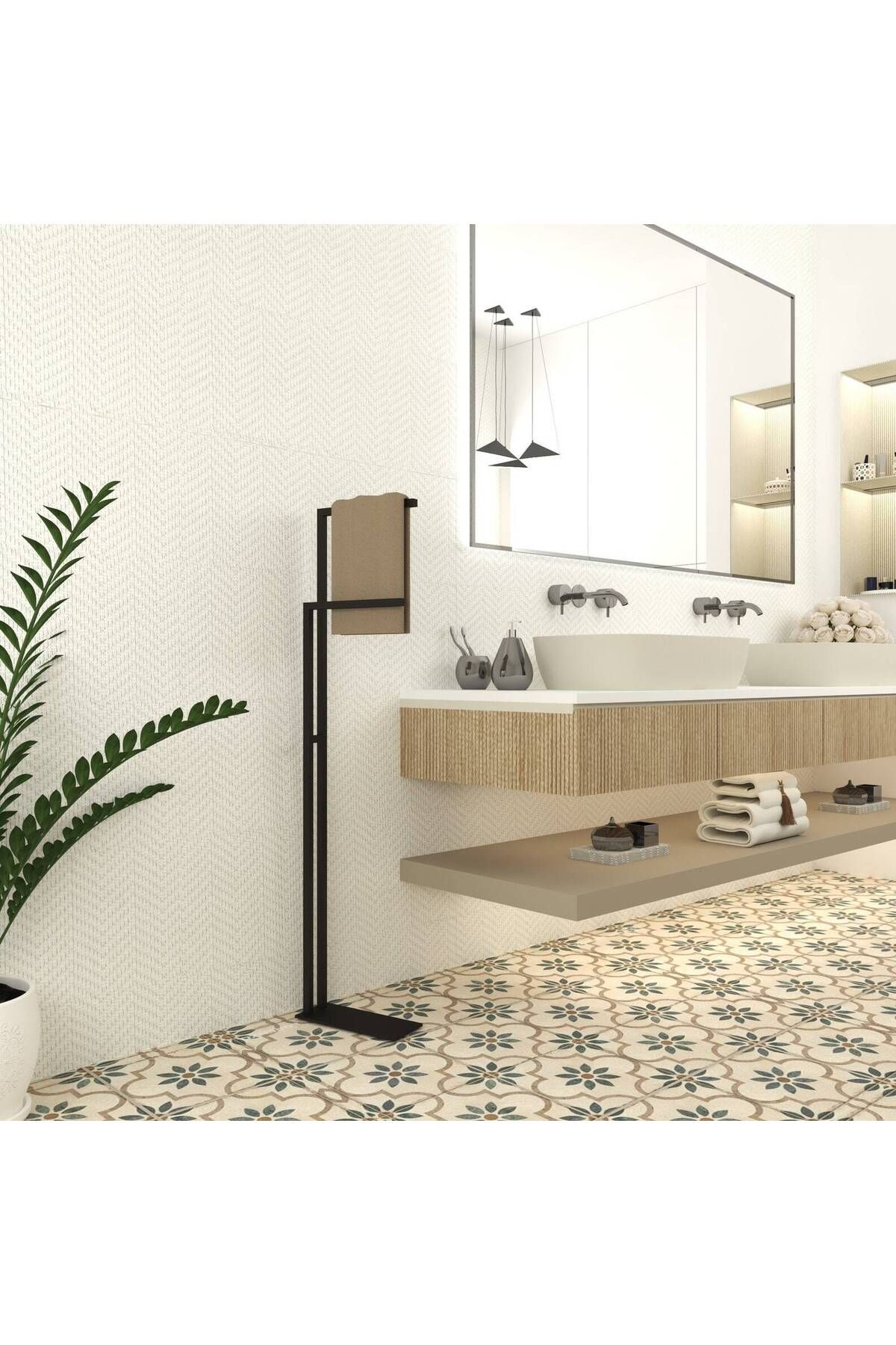 Nindes Dekoratif Metal Banyo Düzenleyici - Metal Açık Havluluk - Metal Organizer - 29