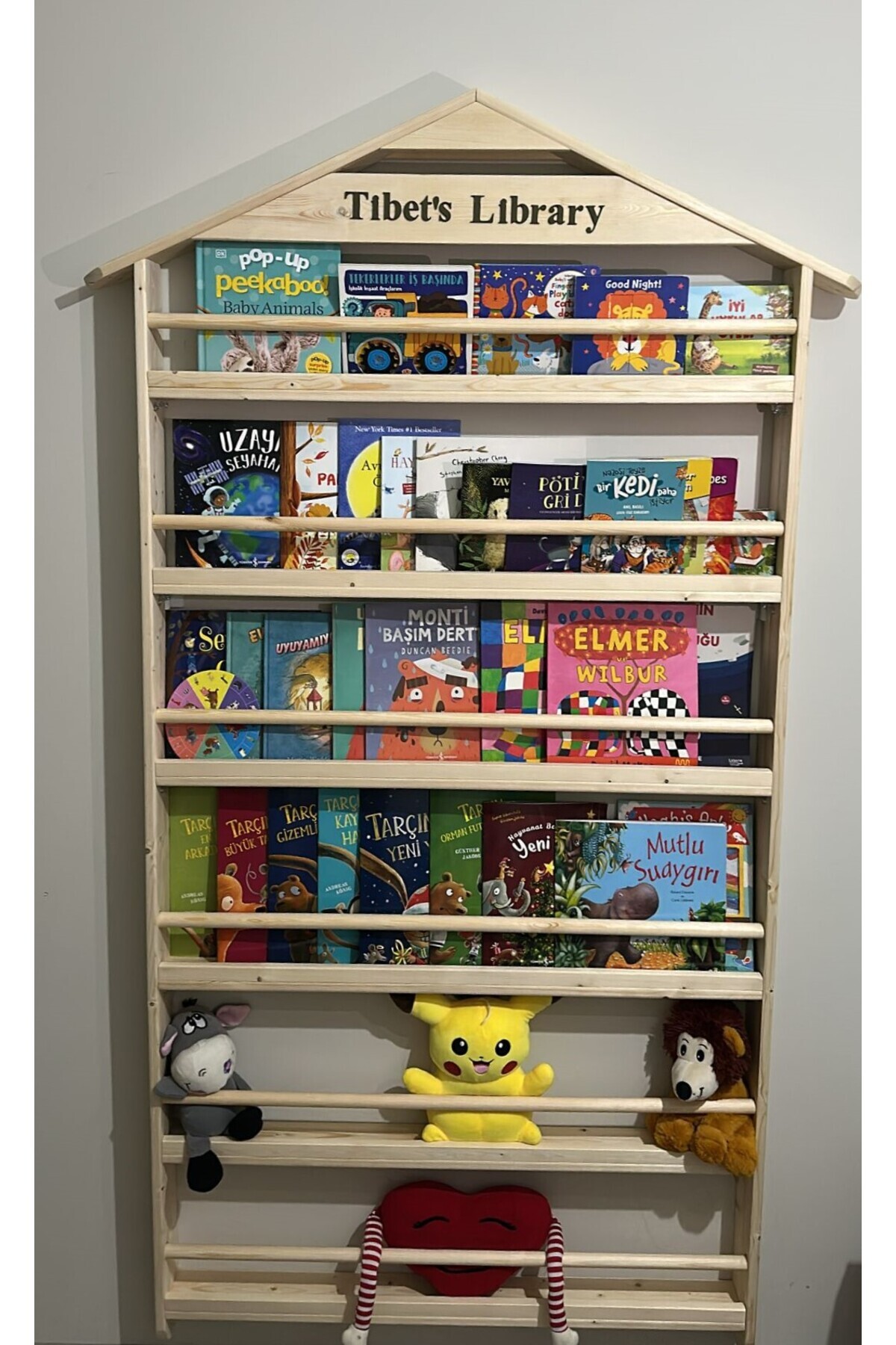 MrtAhşap Ultra Geniş Model Xxl,size Özel Yazılı,yuvarlak Çıtalı, 6 Katlı, Kaydırmaz Çıtalı