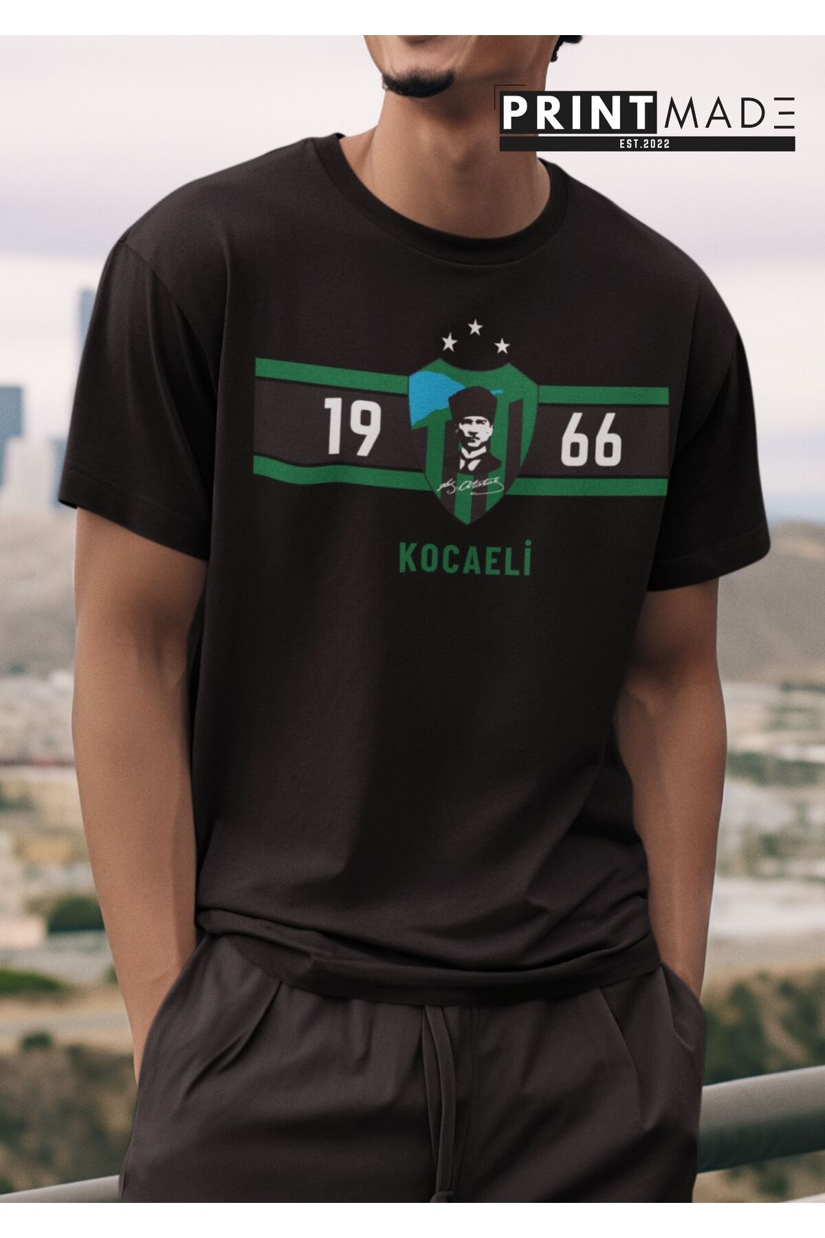 printtmade KS-ATATÜRK Bisiklet Yaka Yüksek Kalite Baskılı T-Shirt