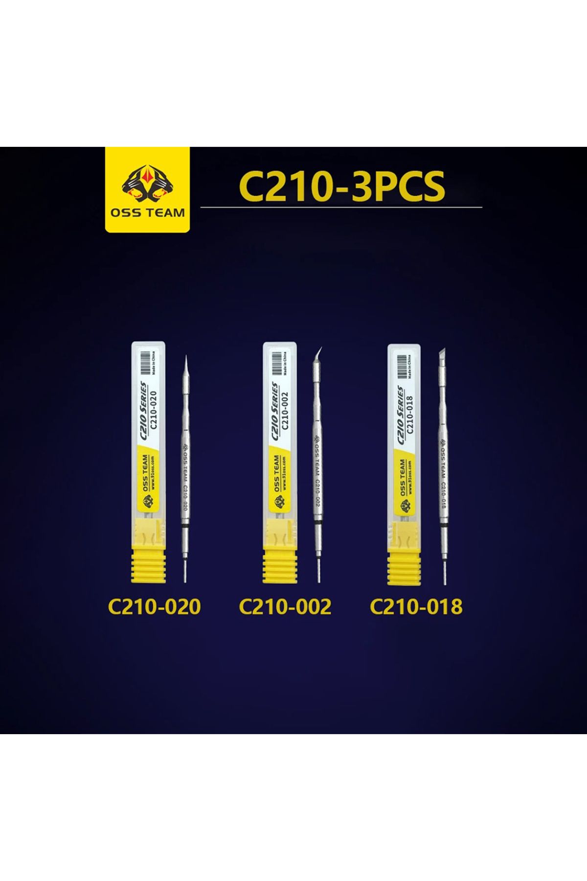 Choice-C210 3 قطع من Oss Team C210 C245 رأس لحام بديل لأدوات لحام الضغط 1