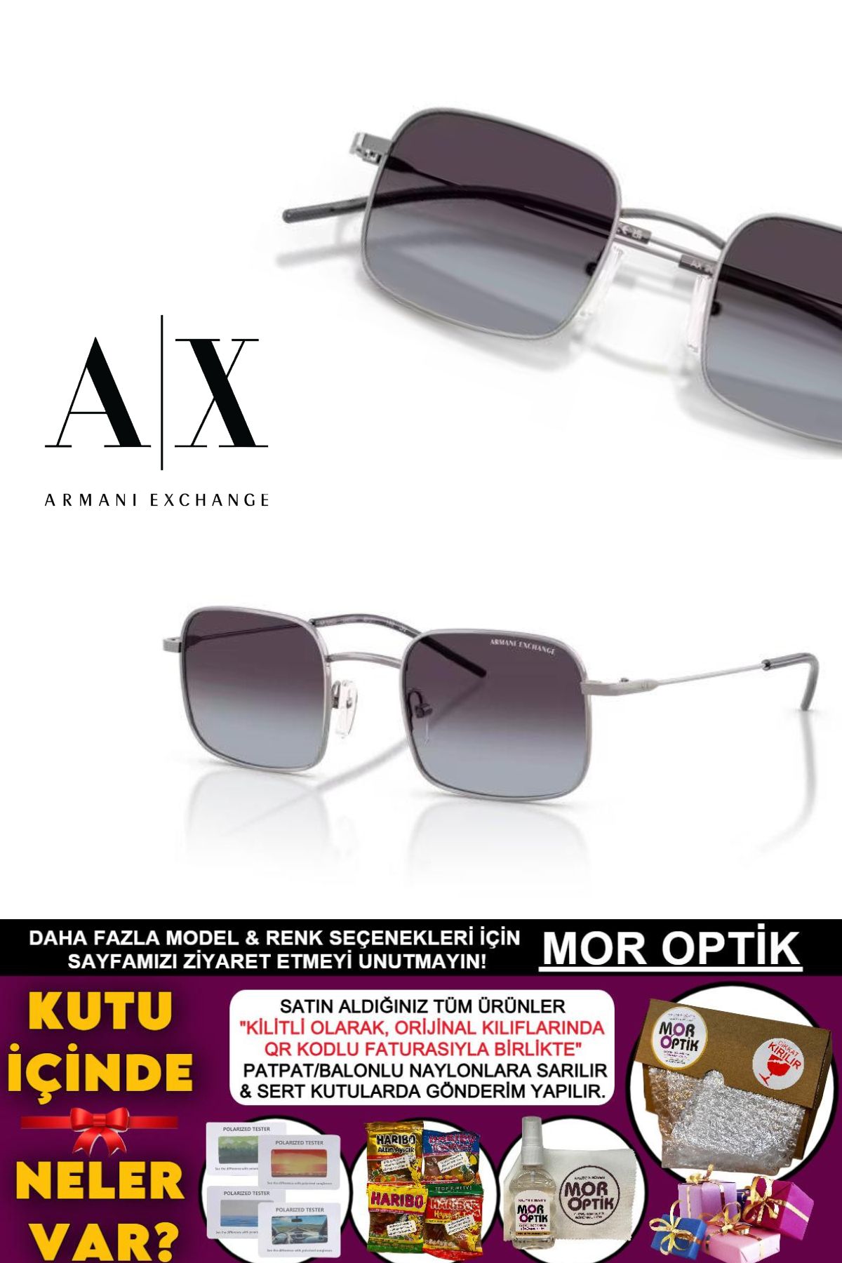 Armani Exchange AX2055 46-21-140 3N "RETRO TARZ KARE YENİ STİL"