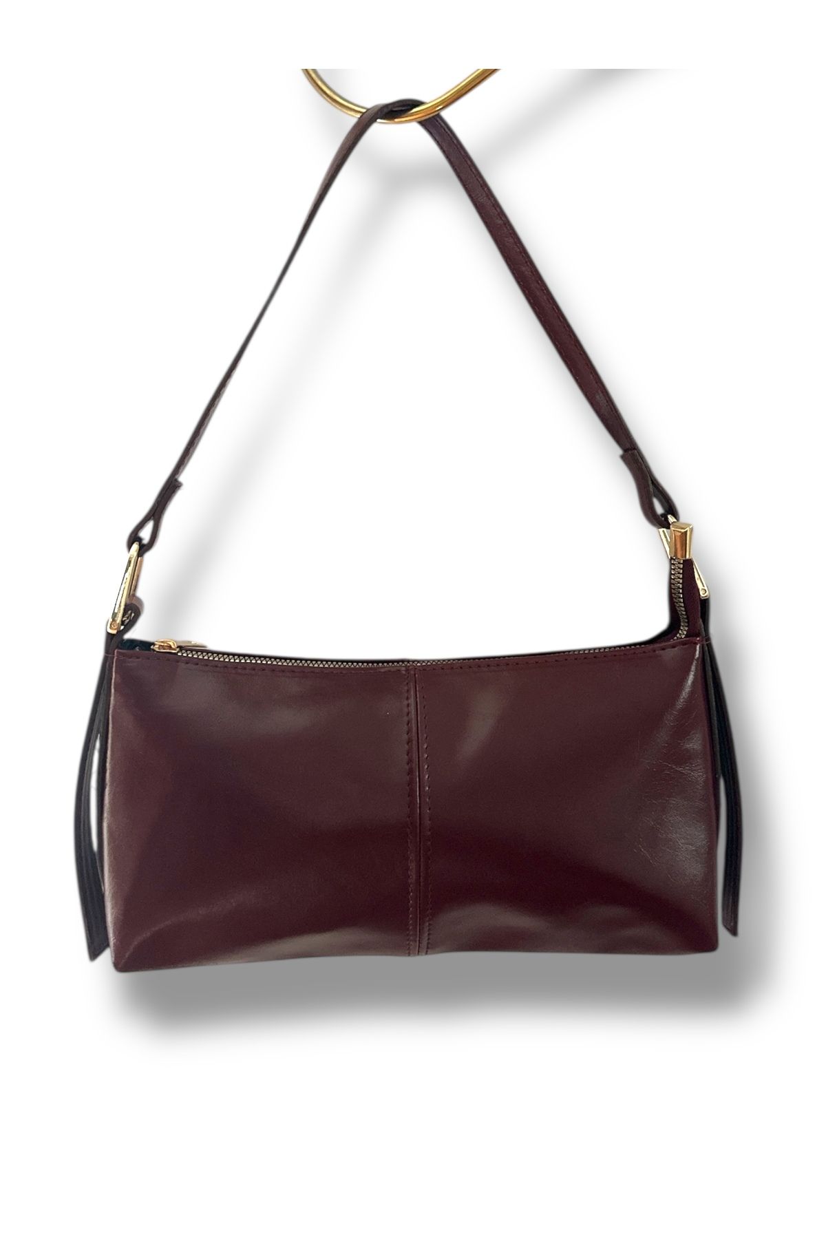 Aksesuaria Retro Bordo Baget Çanta