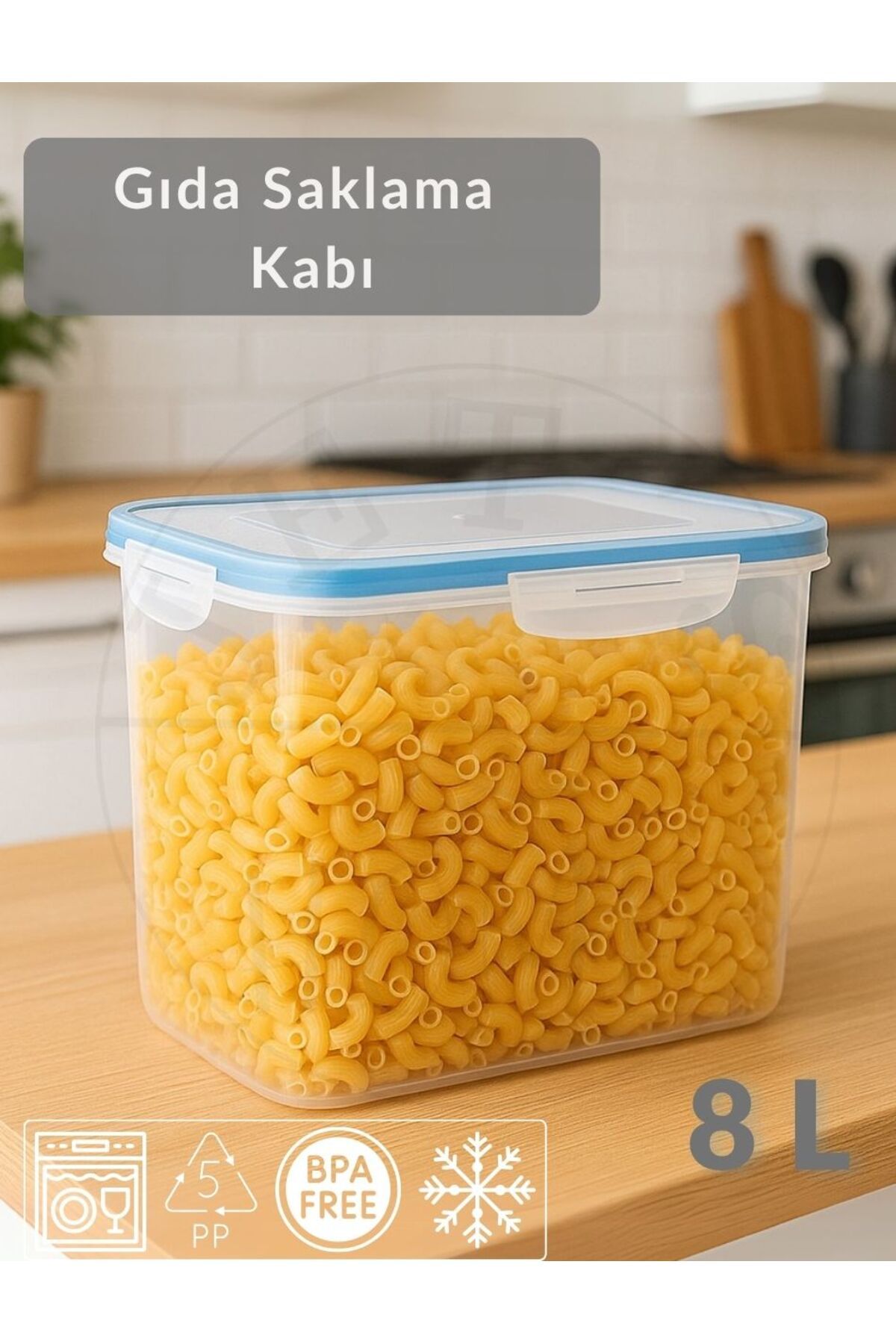 Jet's Home Vakumlu Saklama Kabı Hava Almaz BPA Free Kilitlenebilir Büyük Gıda Saklama Kabı 8 L